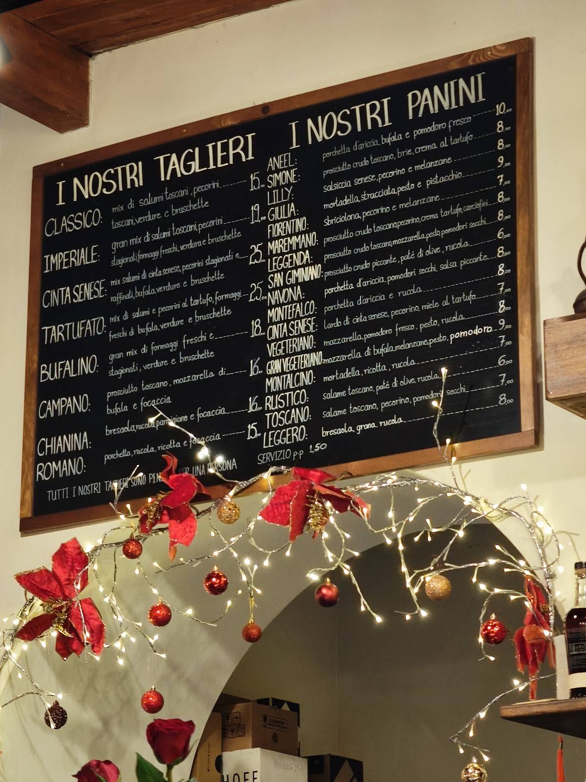 Menu di Il Tagliere Toscano Prati 