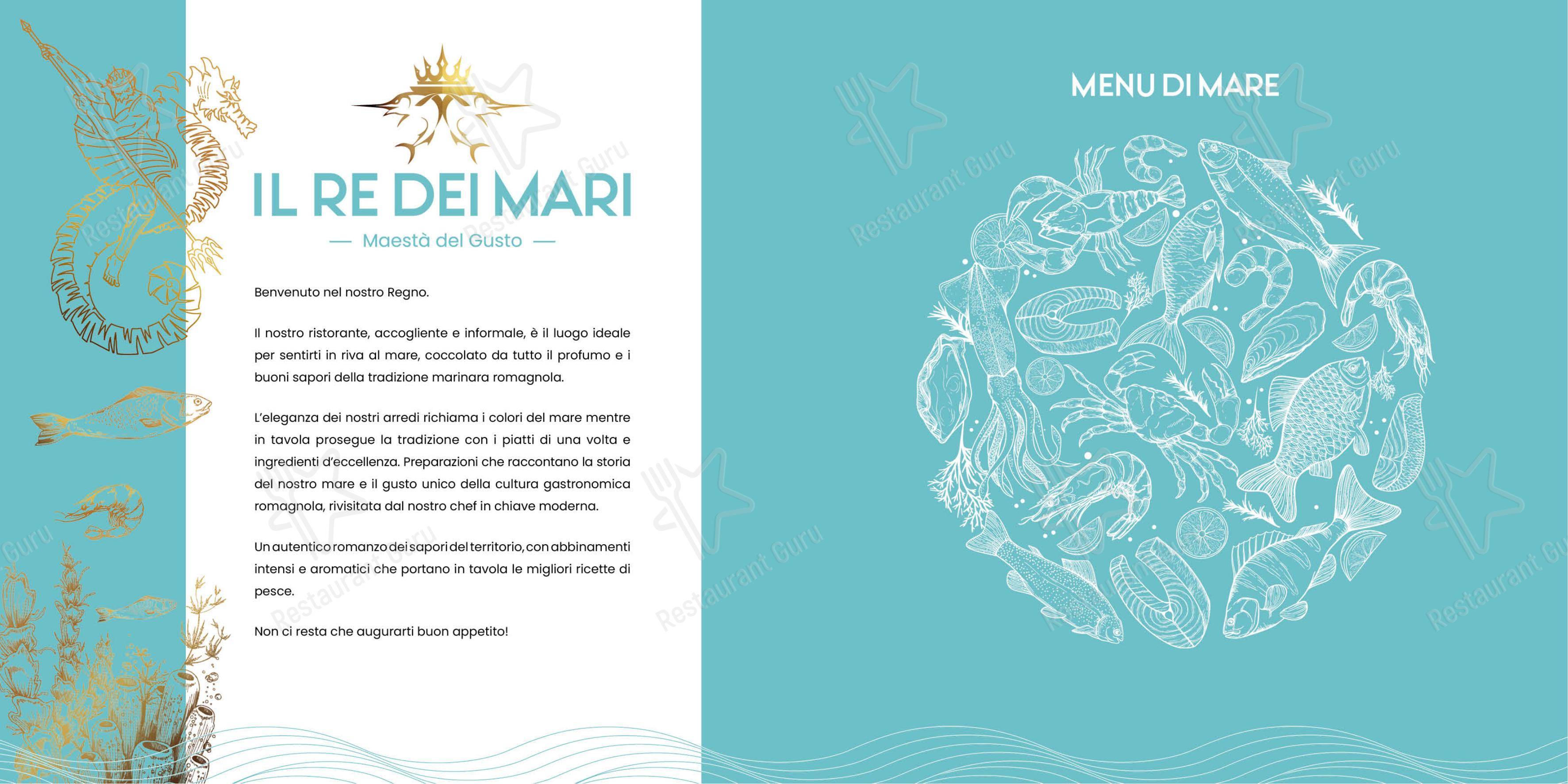 Il Re Dei Mari in Rimini - Menu bar