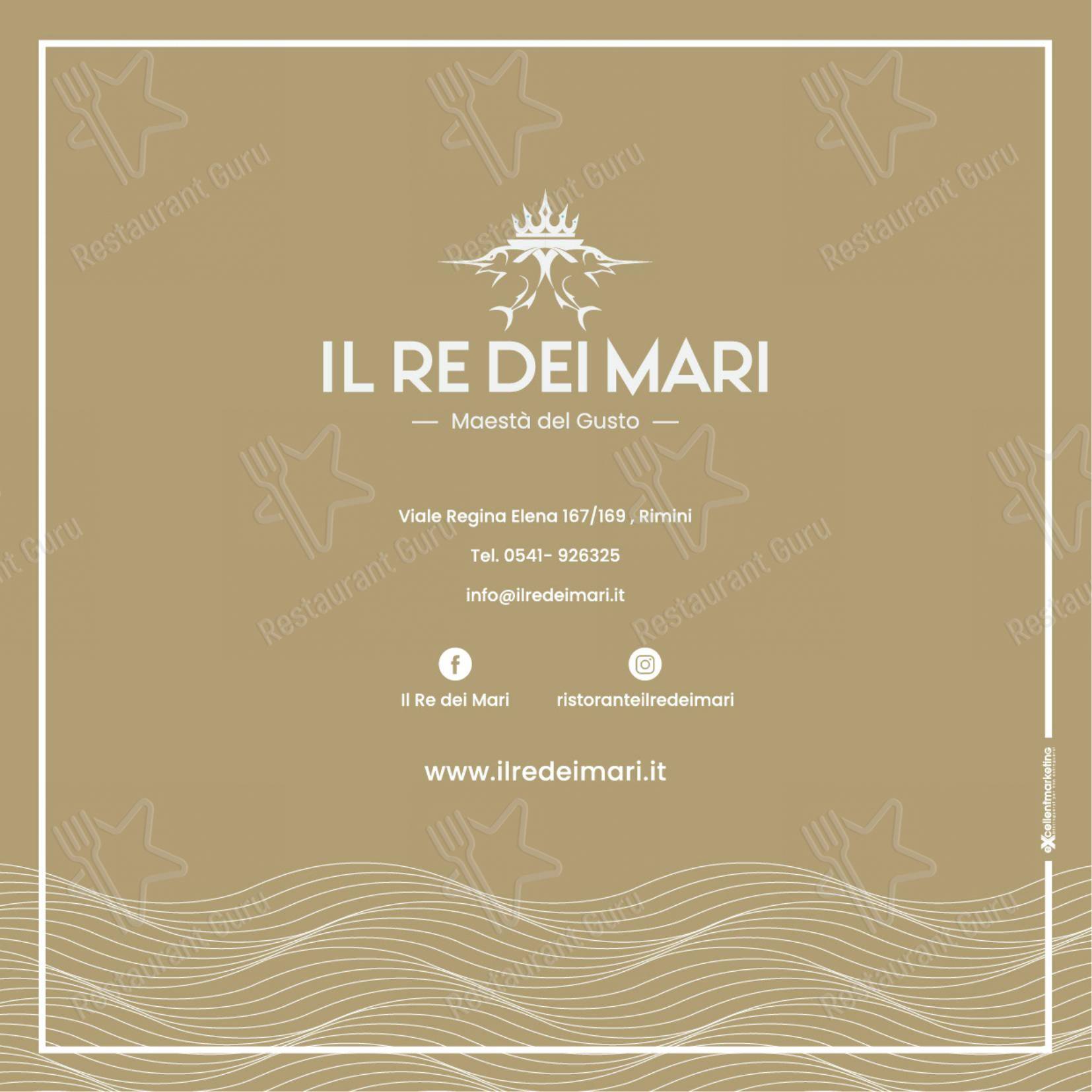 Menu per Il Re Dei Mari ristorante