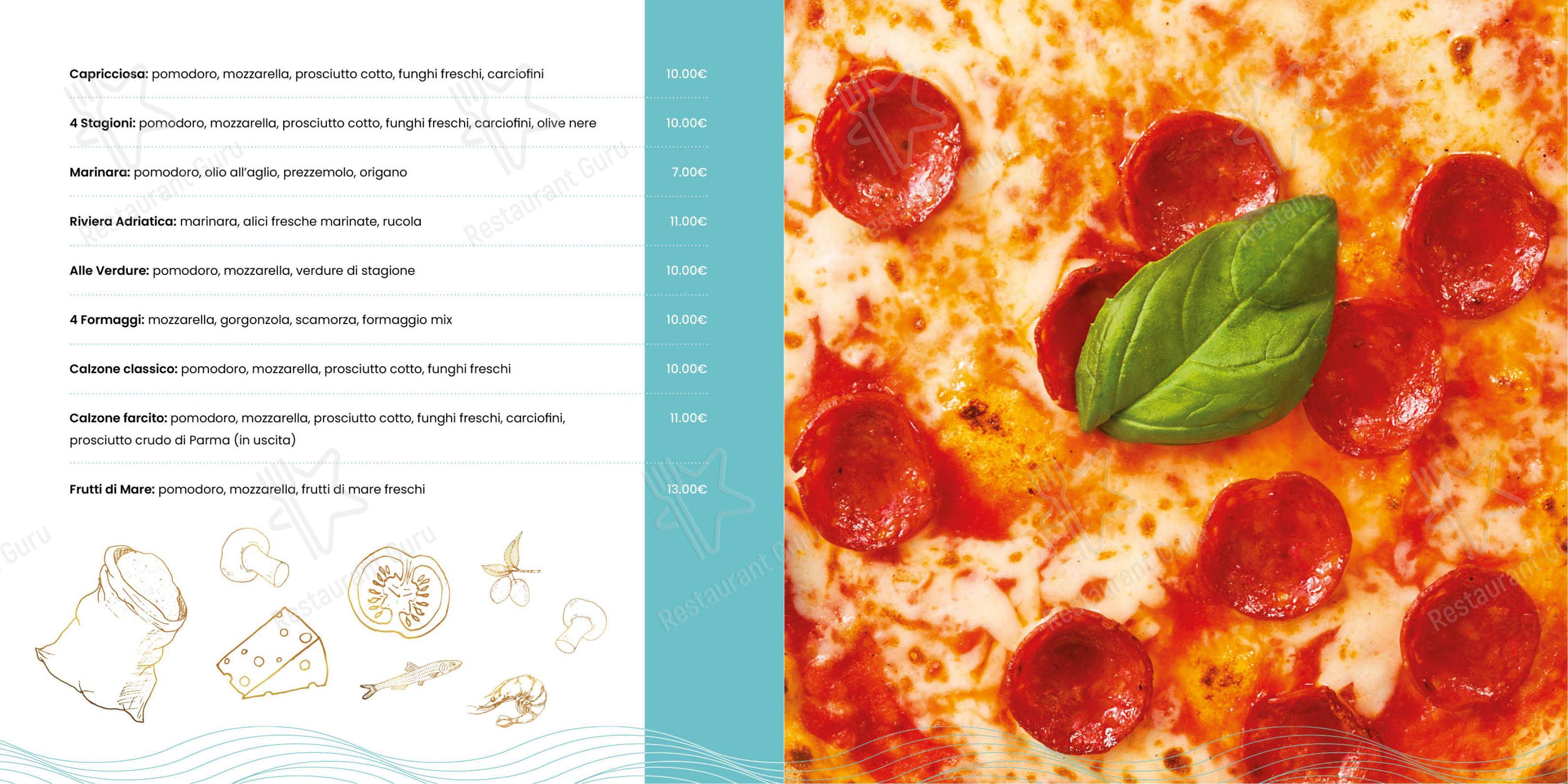 Menu bar per Il Re Dei Mari in Rimini