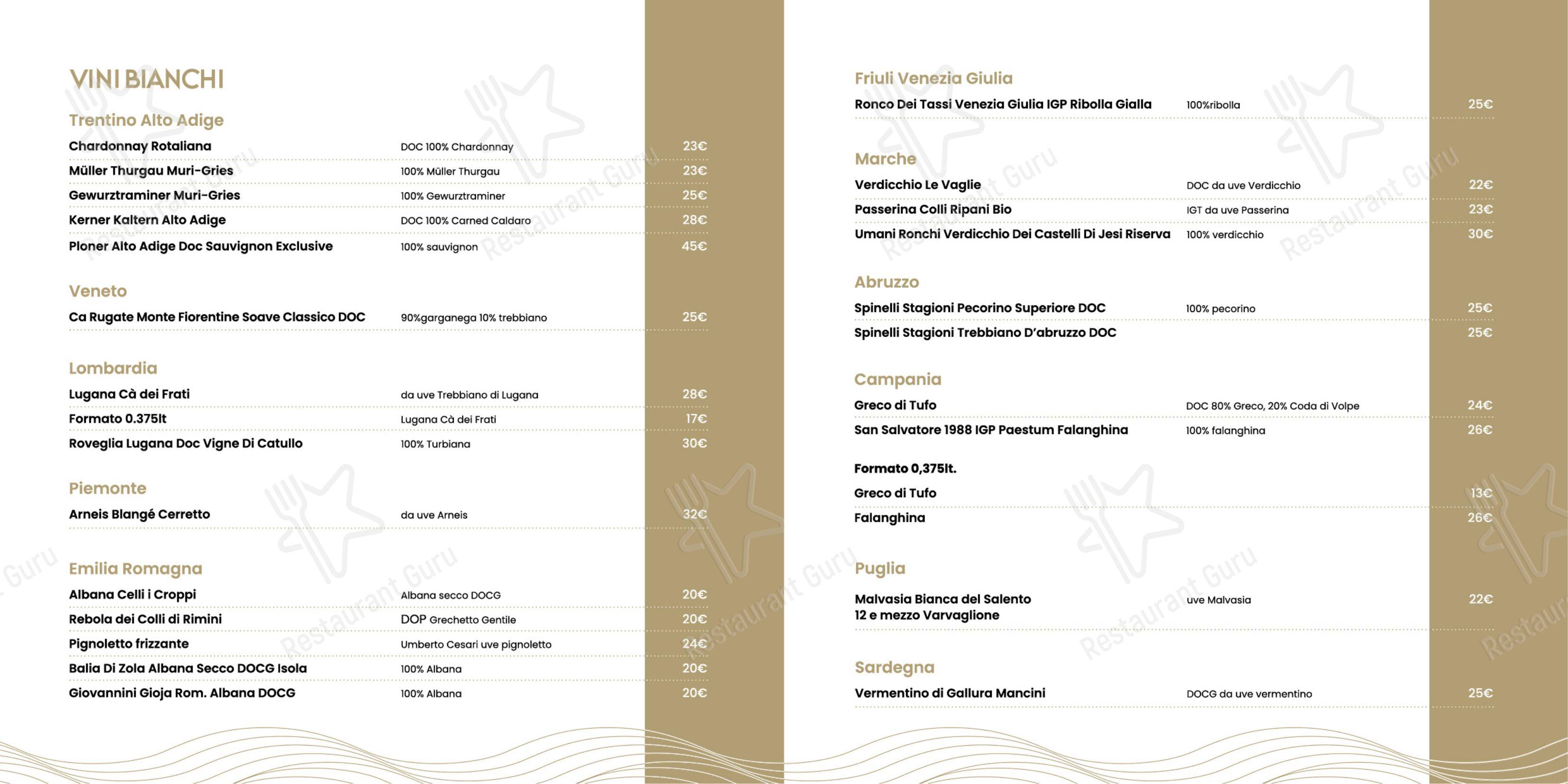 Menu per Il Re Dei Mari ristorante