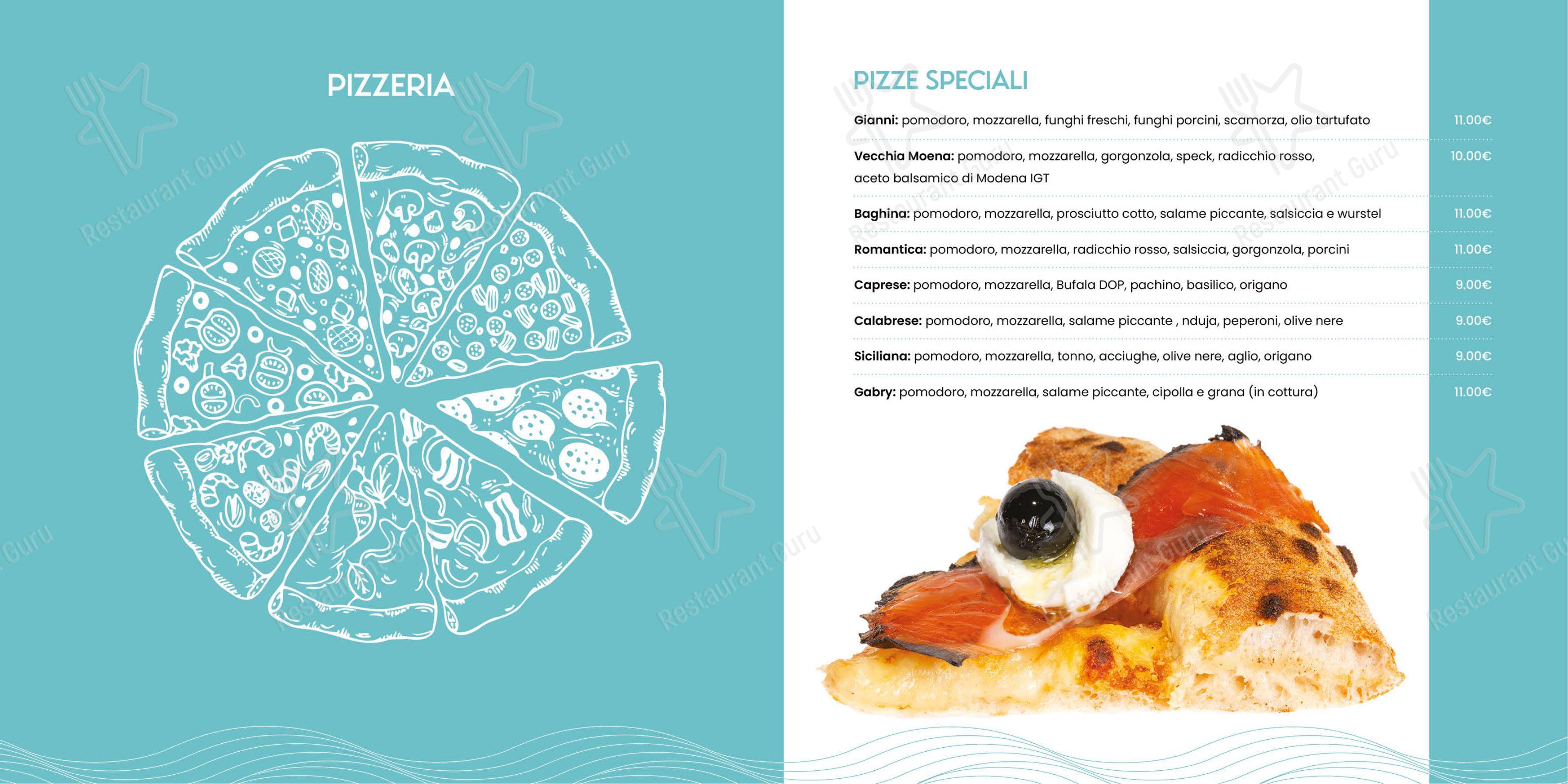 Menu bar per Il Re Dei Mari in Rimini