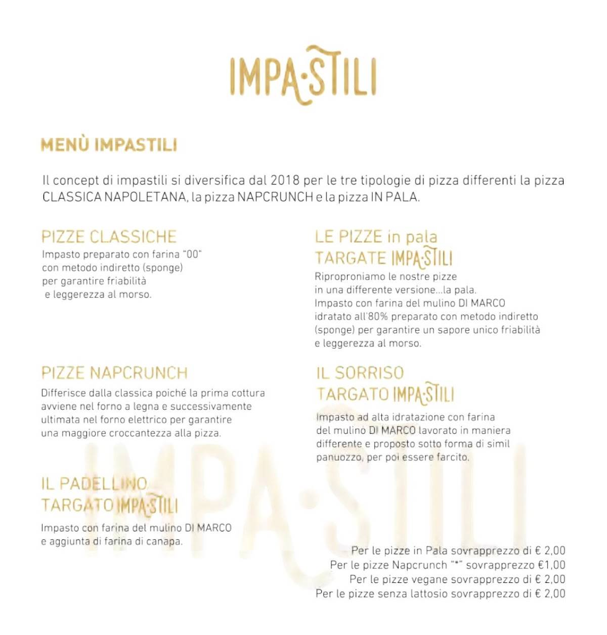 Menu di Impastili 