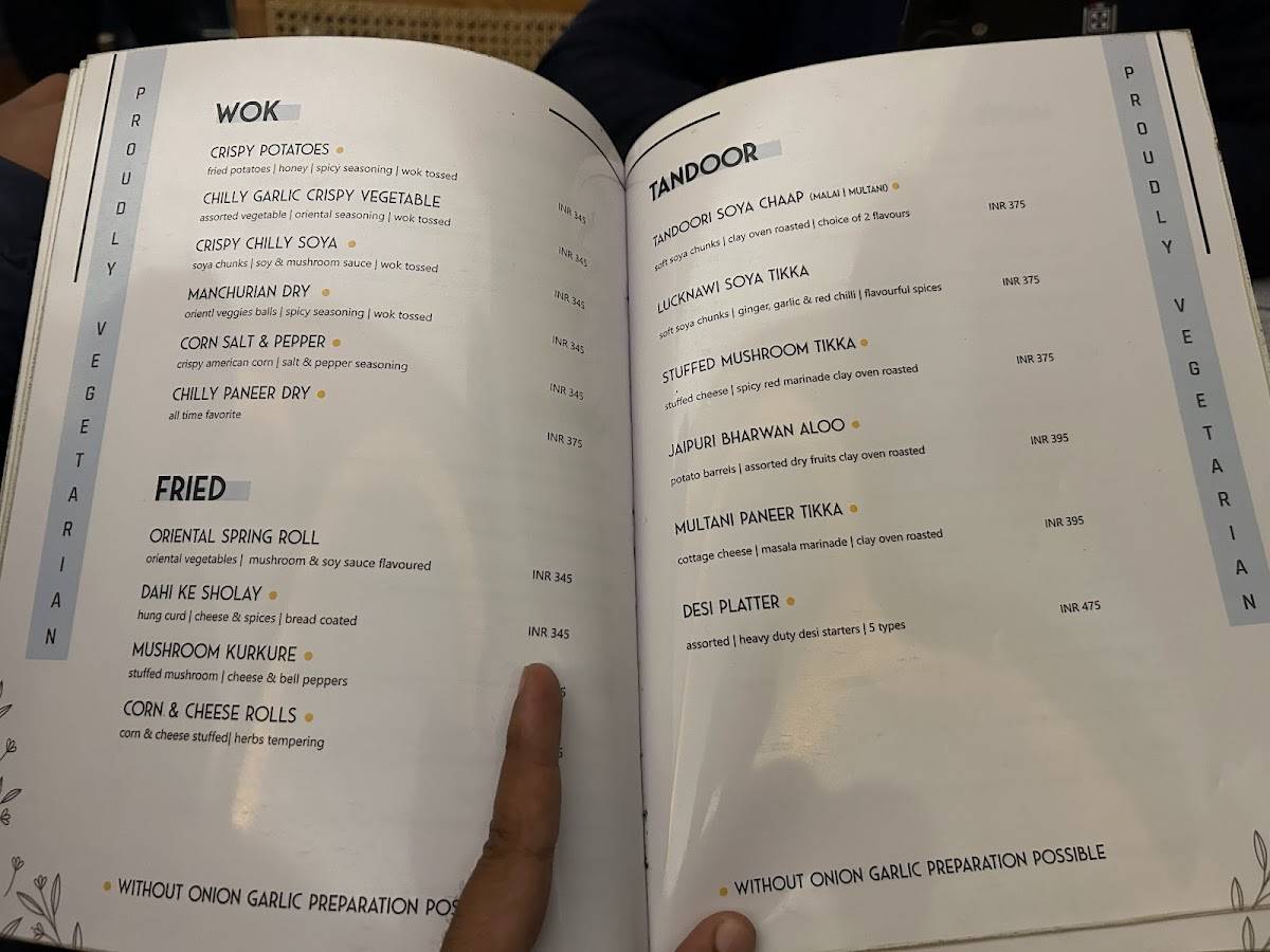 Indus Flavour menu