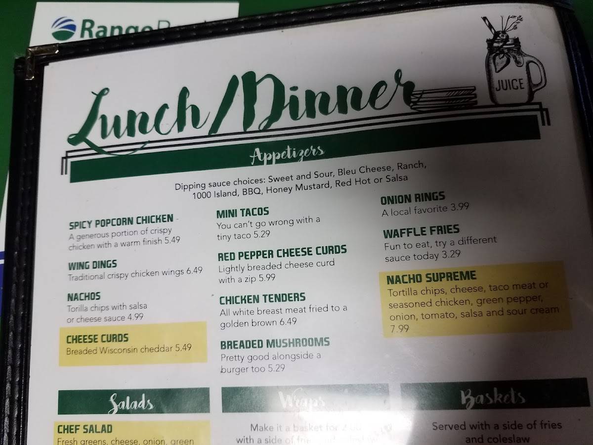 Menu at Sherrie's Restaurant, Ishpeming