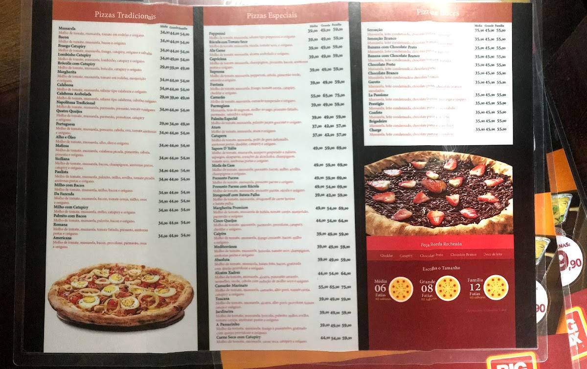 Itália Cucina Tradizionale cardápio