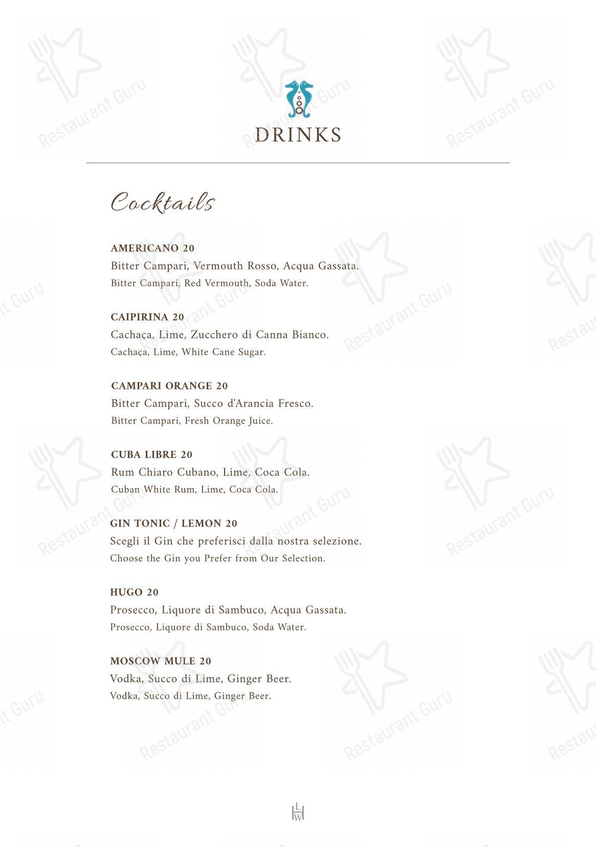 Menu bar per Jacky Bar pub & bar