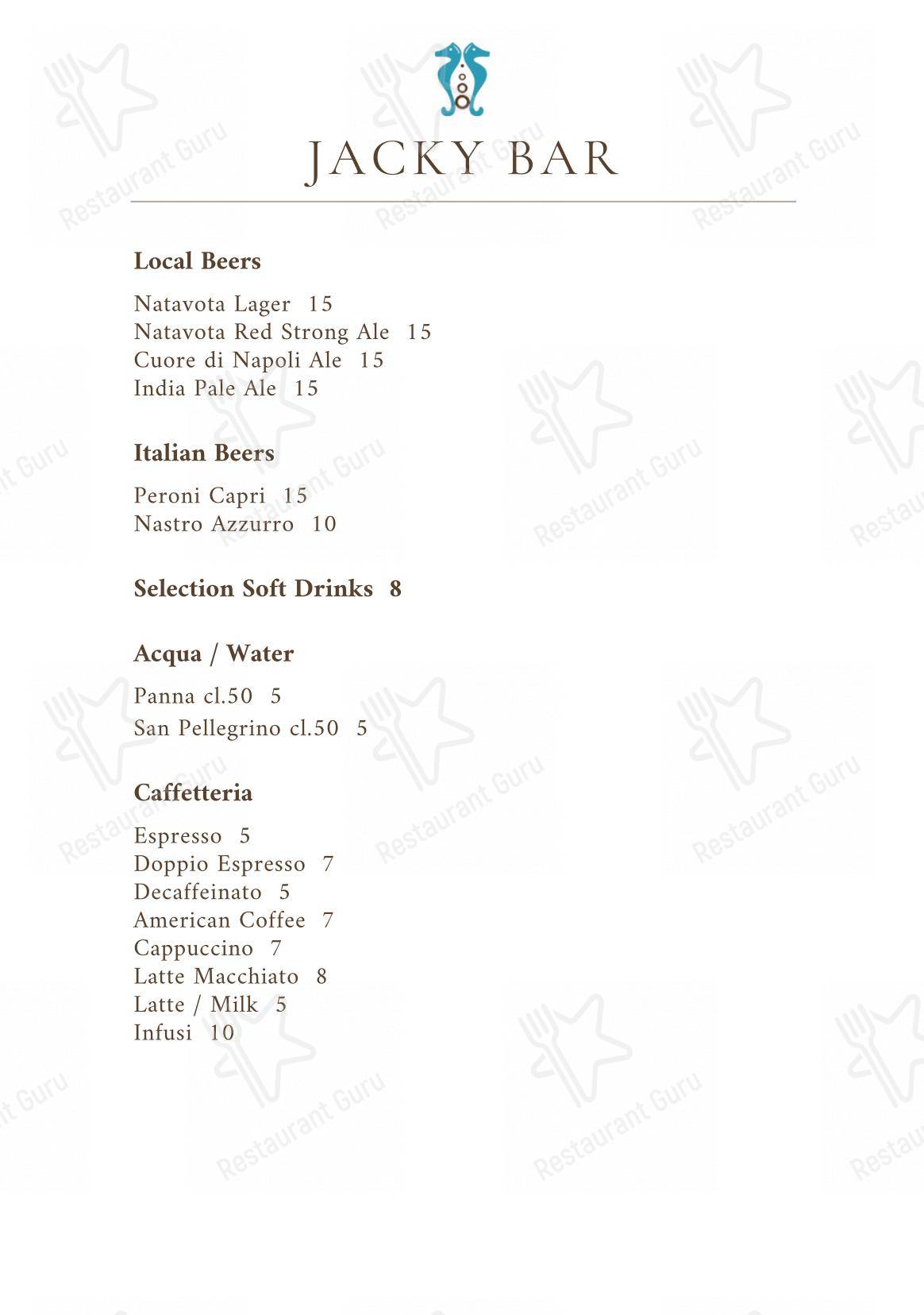 Menu di Jacky Bar - Menu