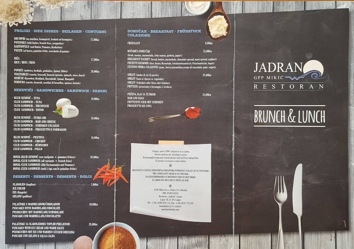 Menu di Jadran 
