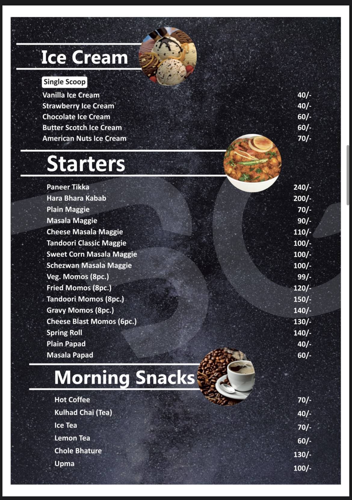 Babugulli Cafe & Restaurant Sodala Jaipur menu