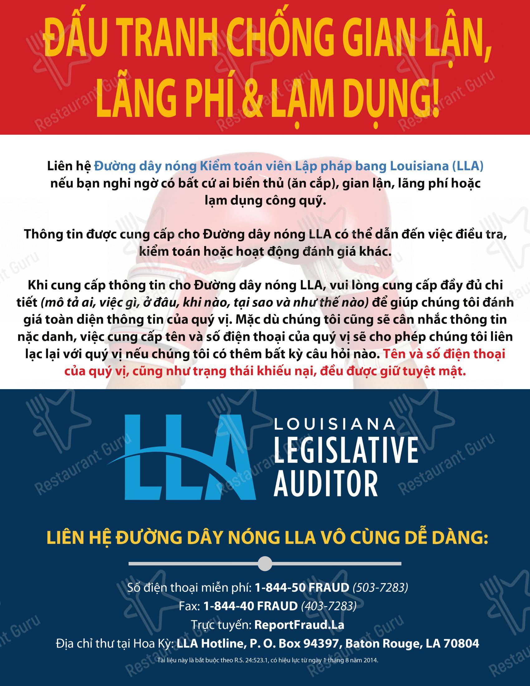 Menu at Java General at Baton Rouge General - Bluebonnet cafe, Baton Rouge