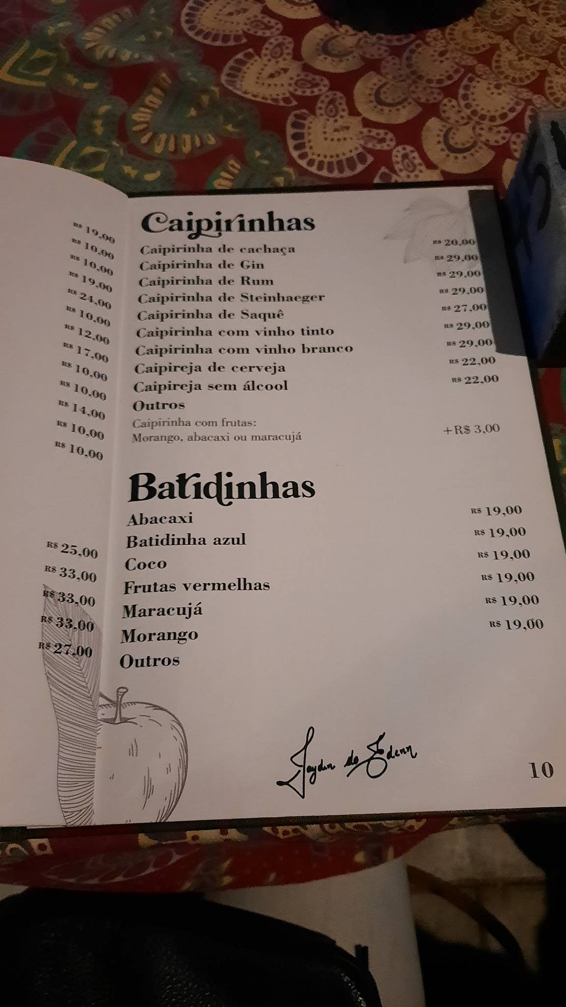 Jaydin Do Édenn - Bar e Restaurante em Cascavel - PR cardápio