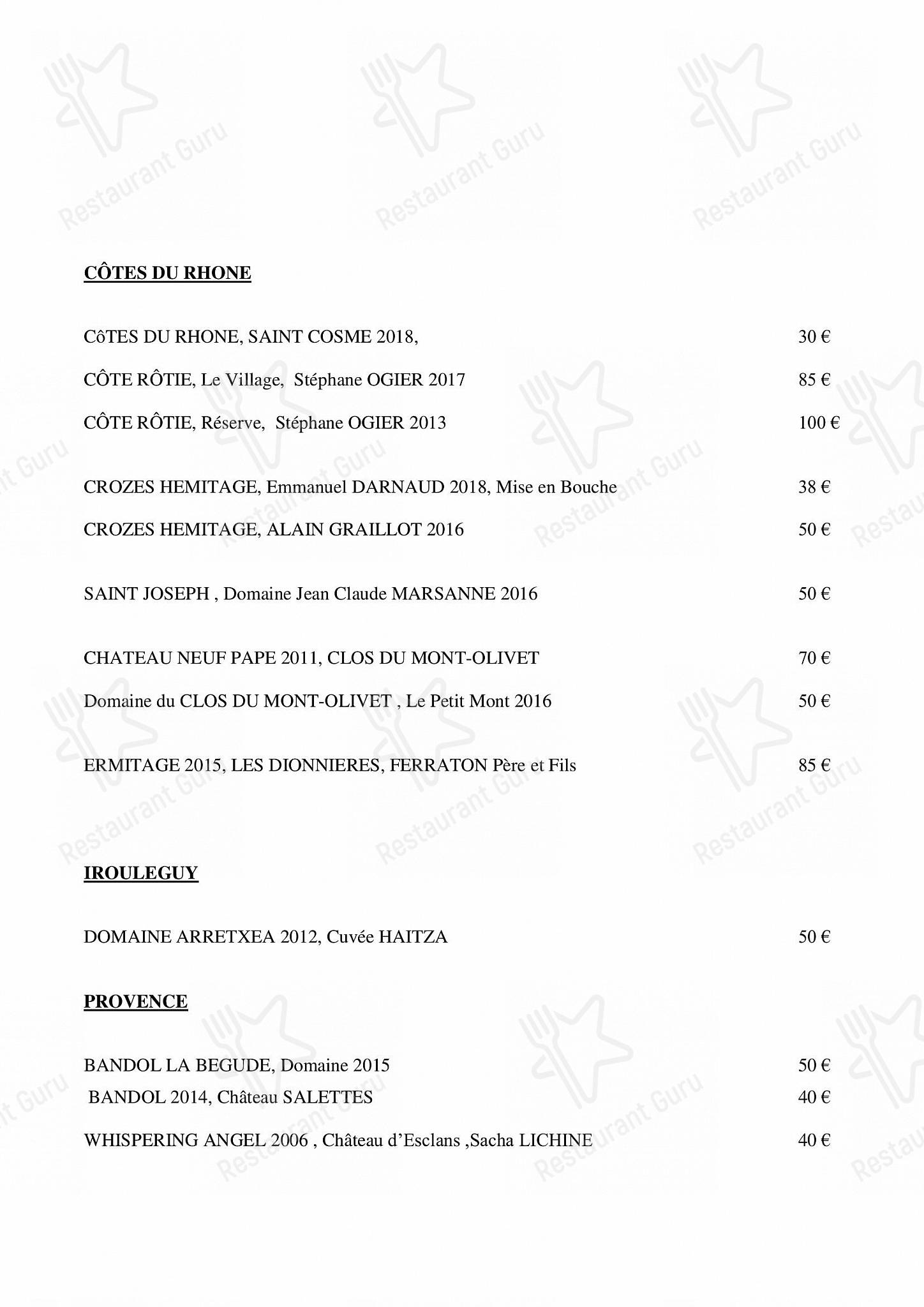Menu pour Jeux2 Goûts Châteauroux - Group Booking Menu