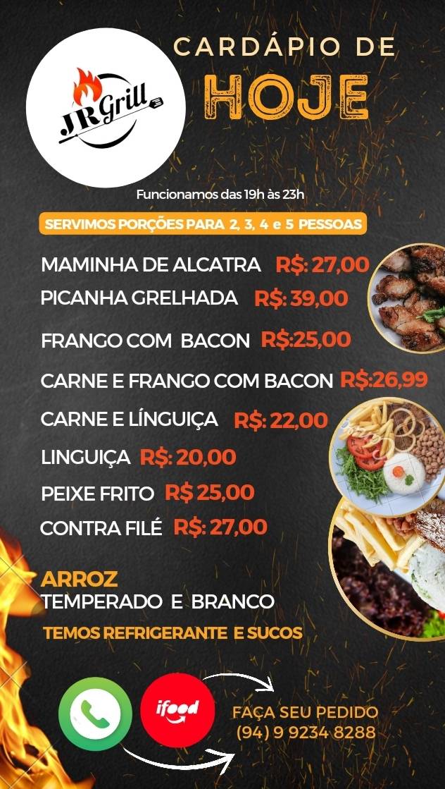 Jr Grill Churrascaria cidade jardim cardápio
