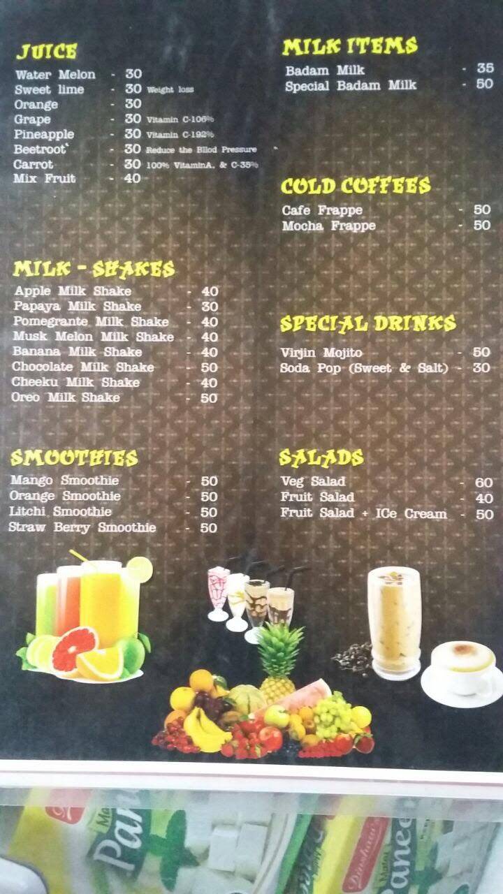 K-Cafe menu
