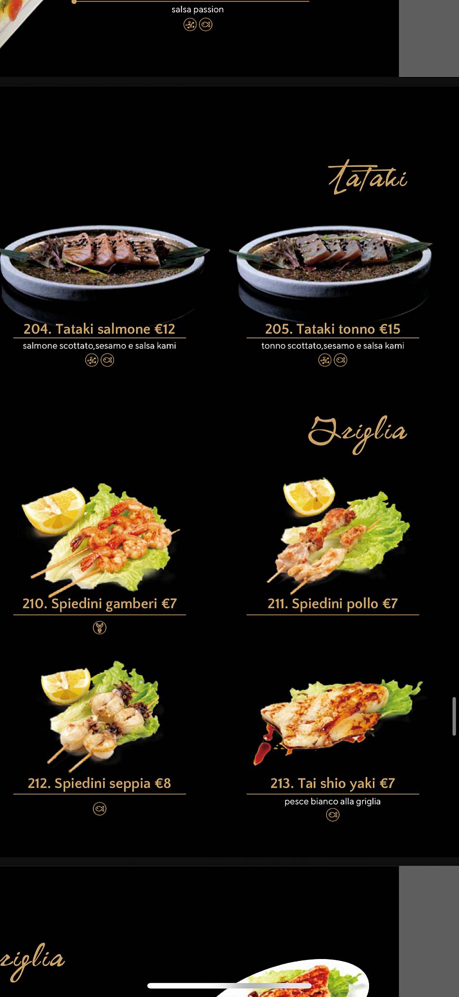 Menu di Kami Sushi 