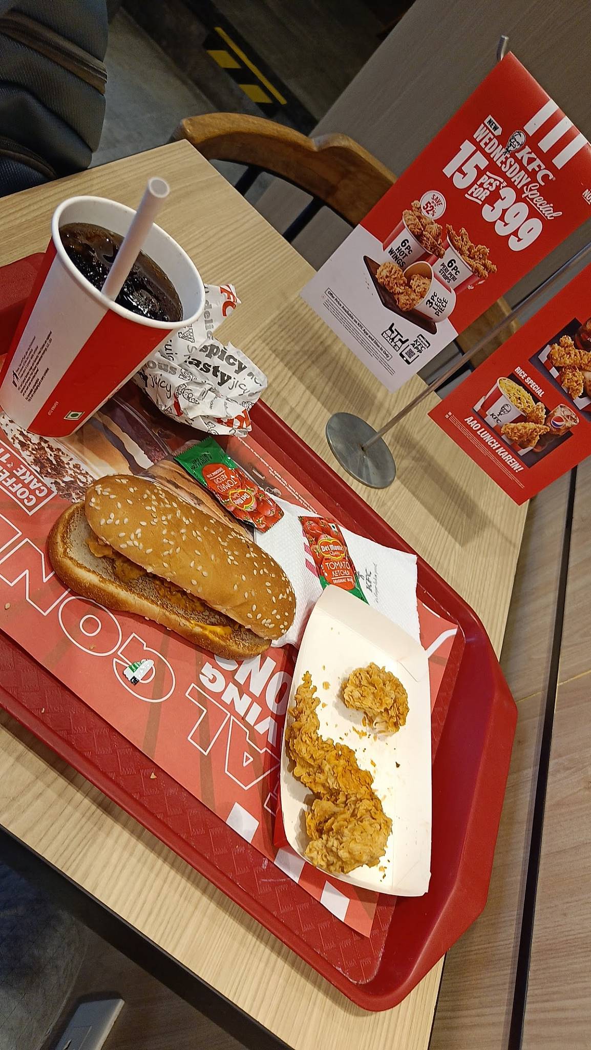 KFC menu