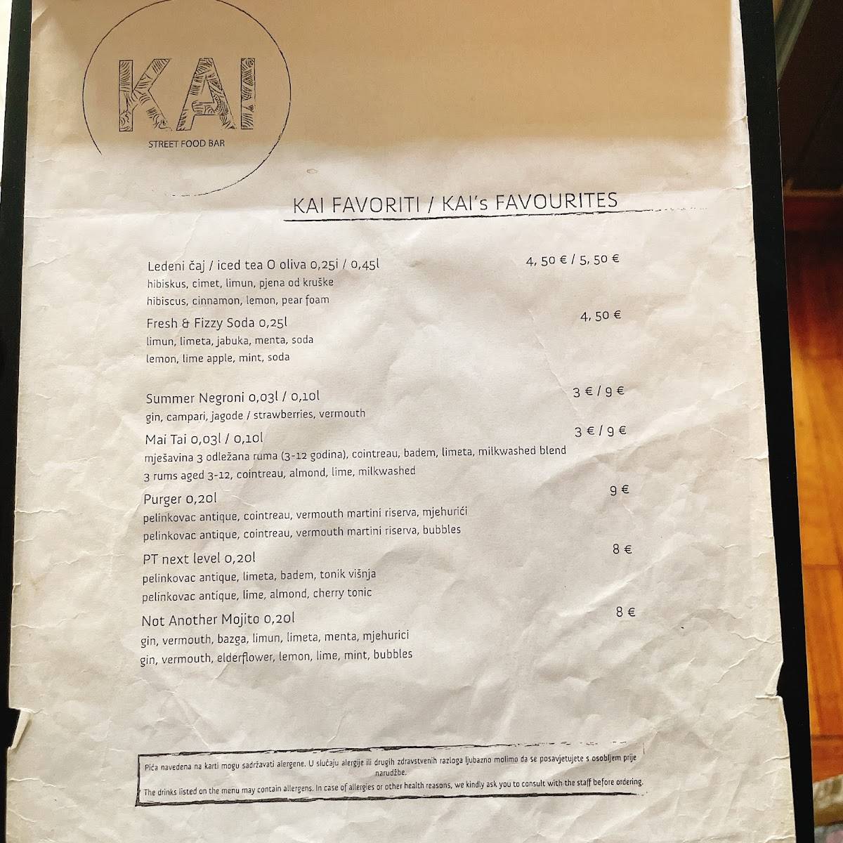 Menu di Kai Street Food 