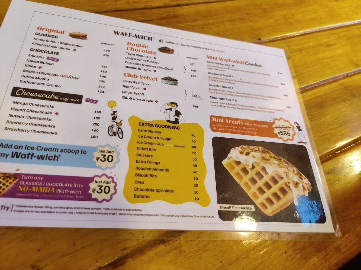 The Belgian Waffle Co. menu