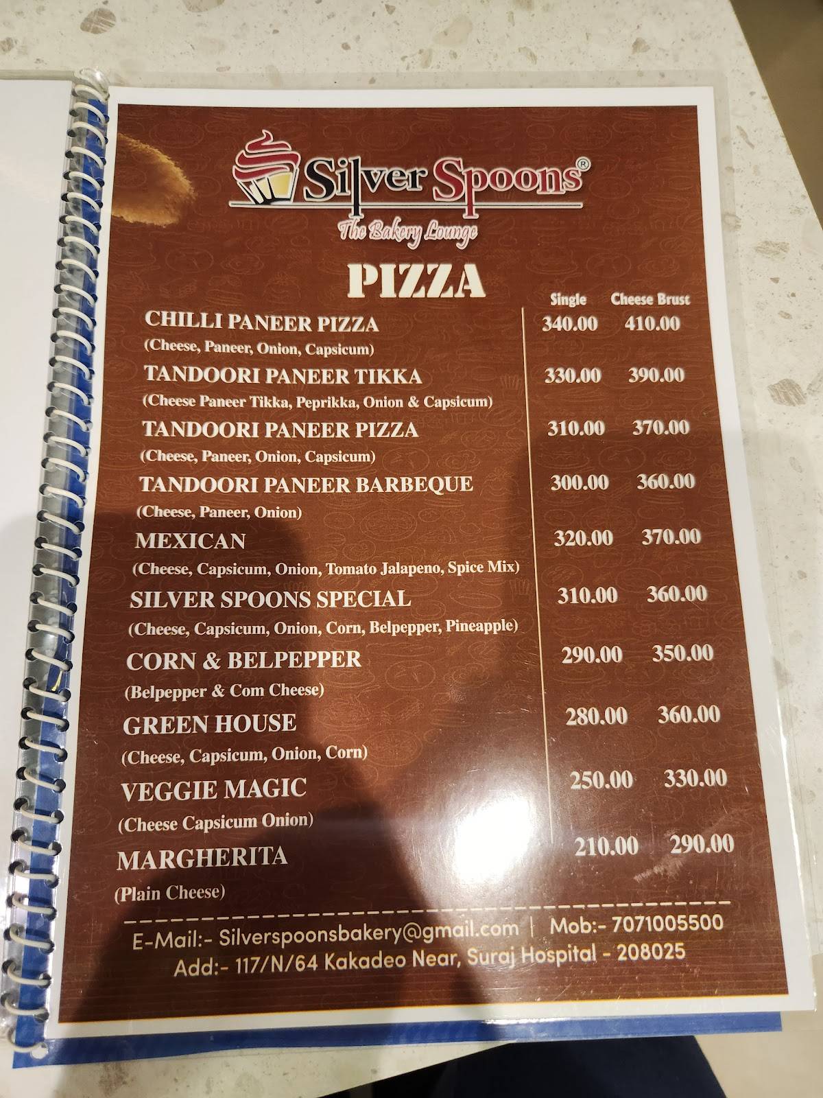 Silver Spoons menu