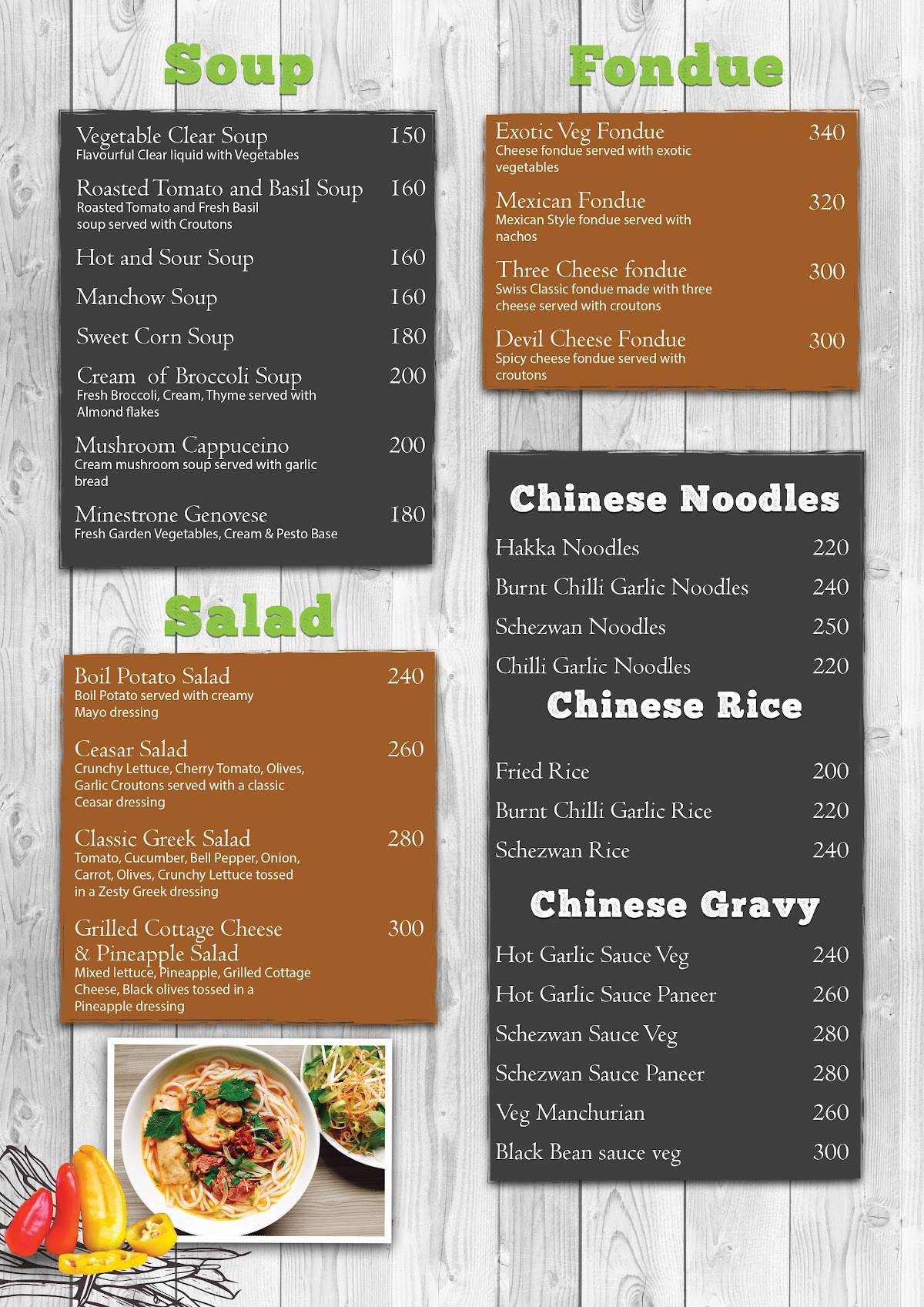 Kemistry Cafe menu