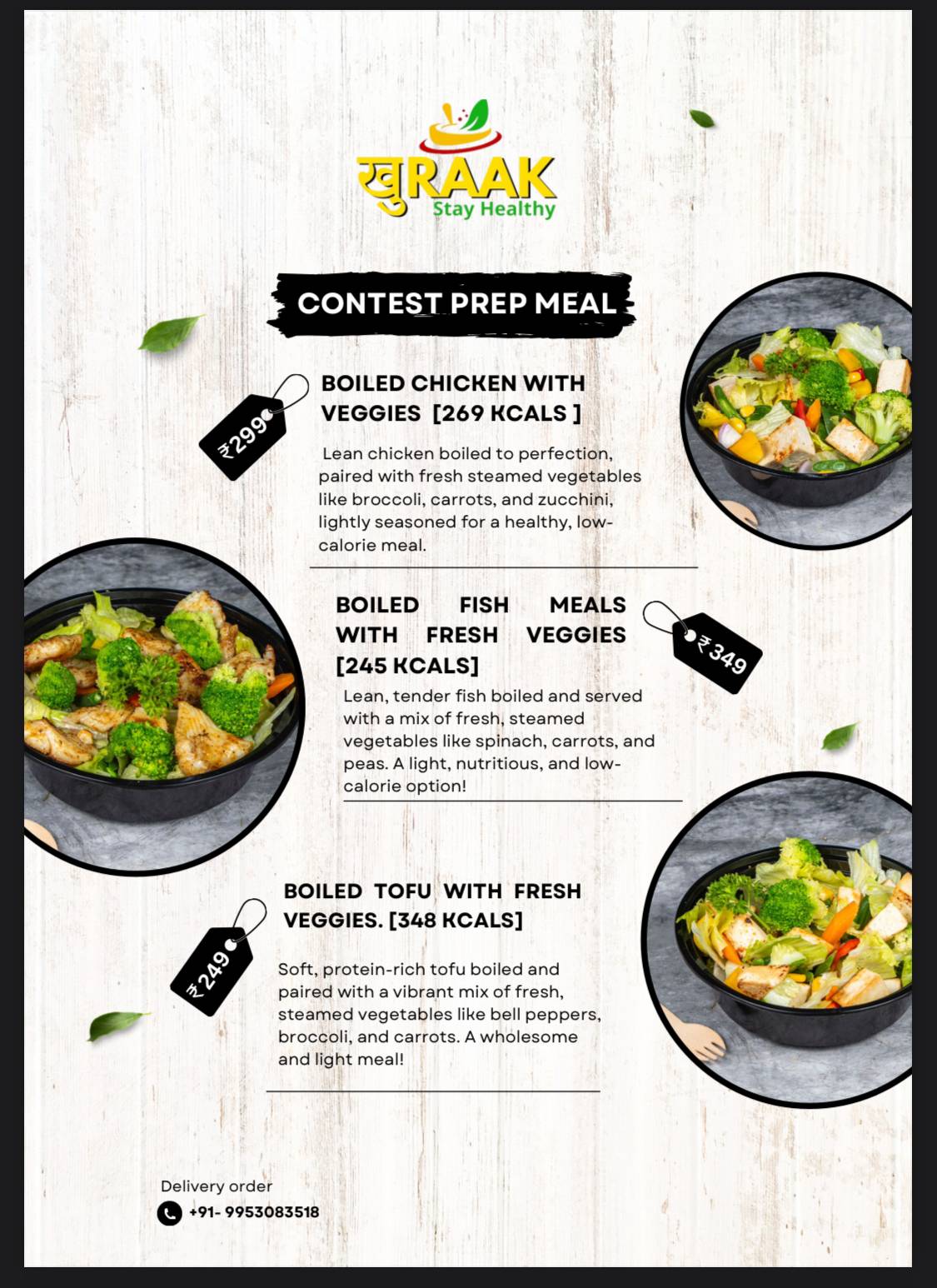 Khuraak Stay Healthy menu