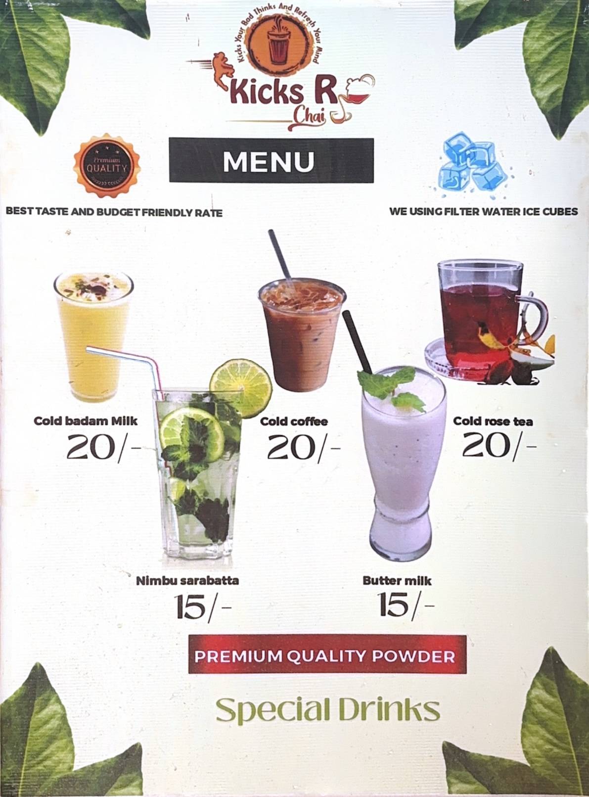 Amareshwar Chai and Ice Cream Parlour menu