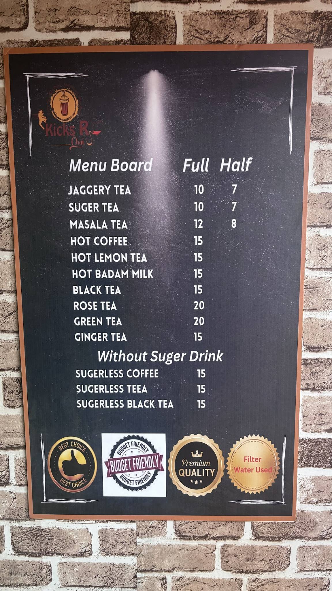 Amareshwar Chai and Ice Cream Parlour menu