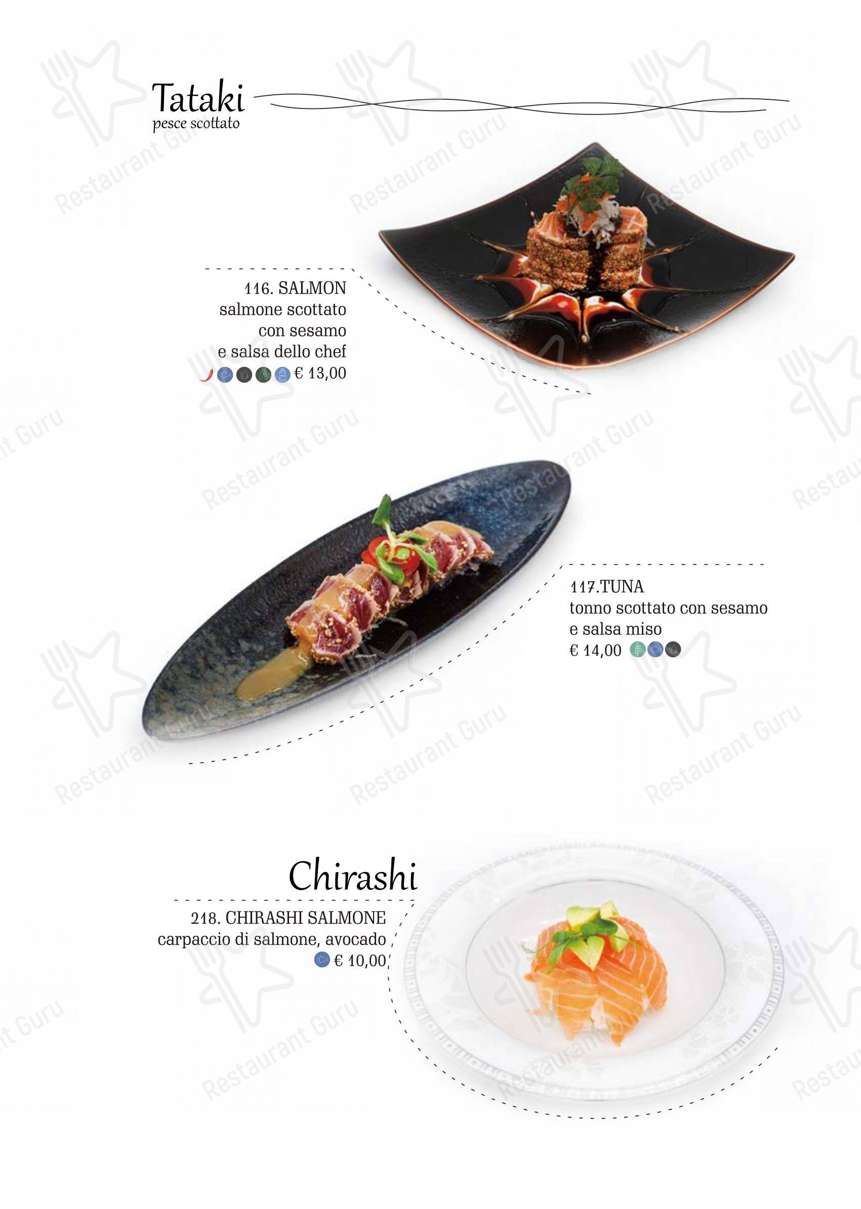 Menu per Kirin in Roma