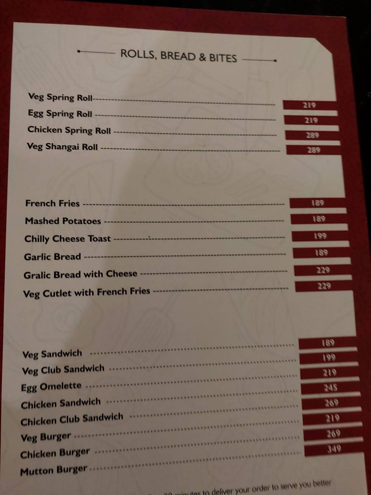 Sofra Culture Cuisine menu