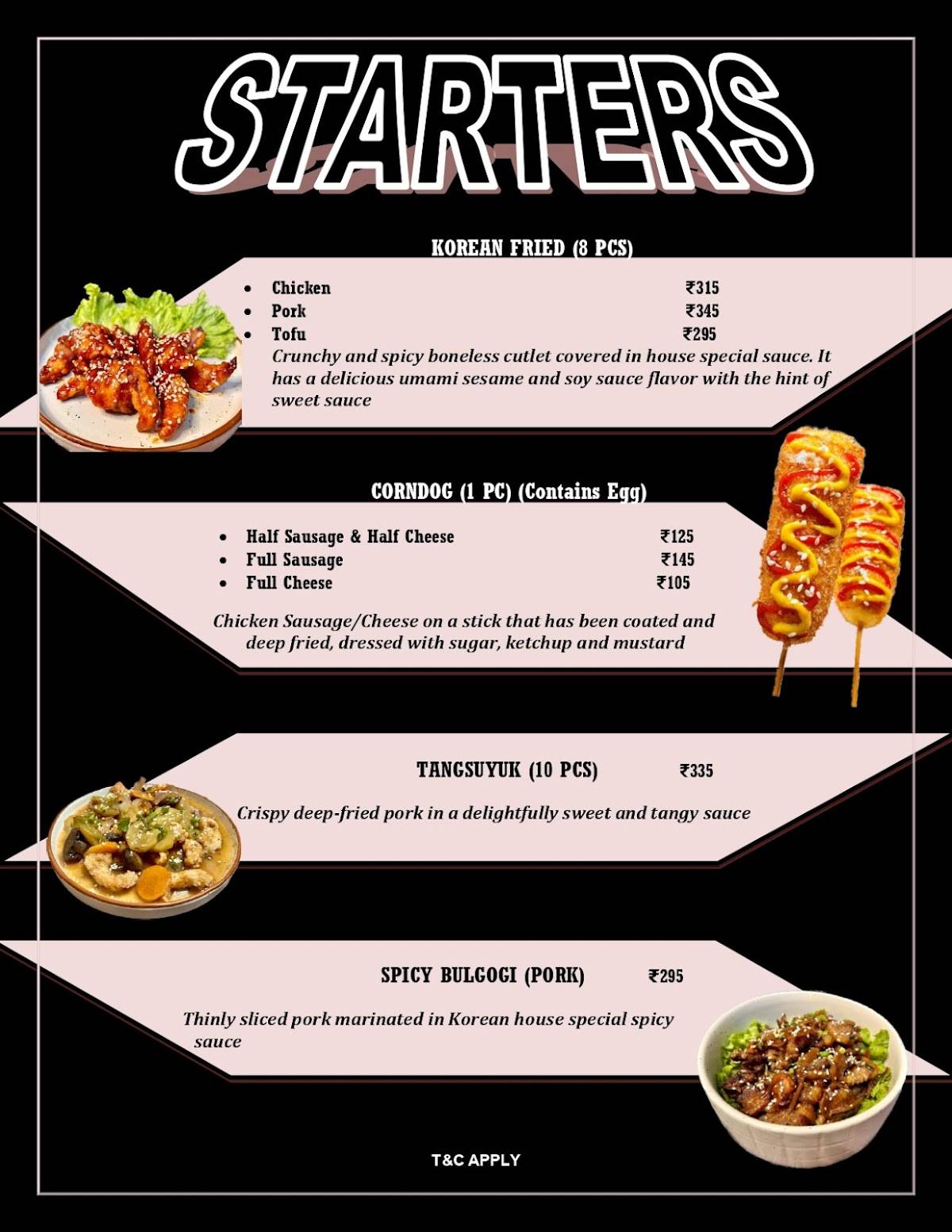 Scoody menu