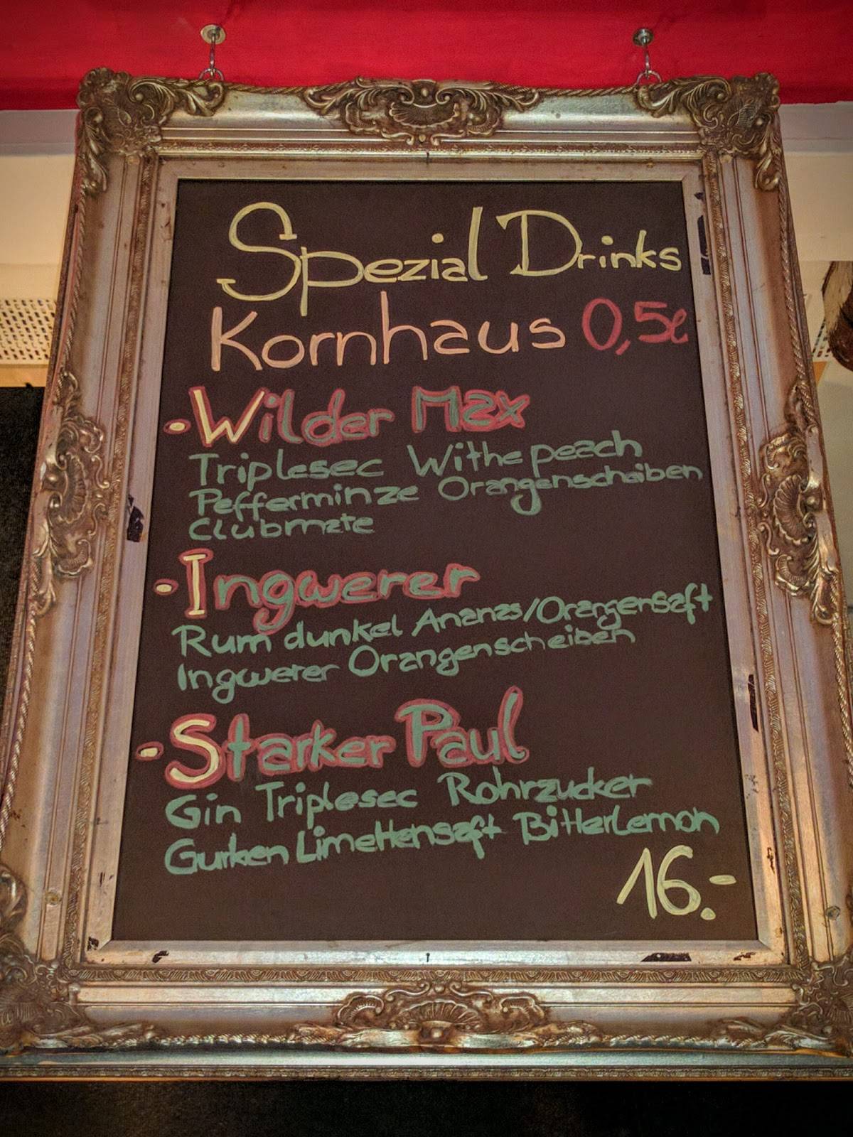 Menu de Kornhaus