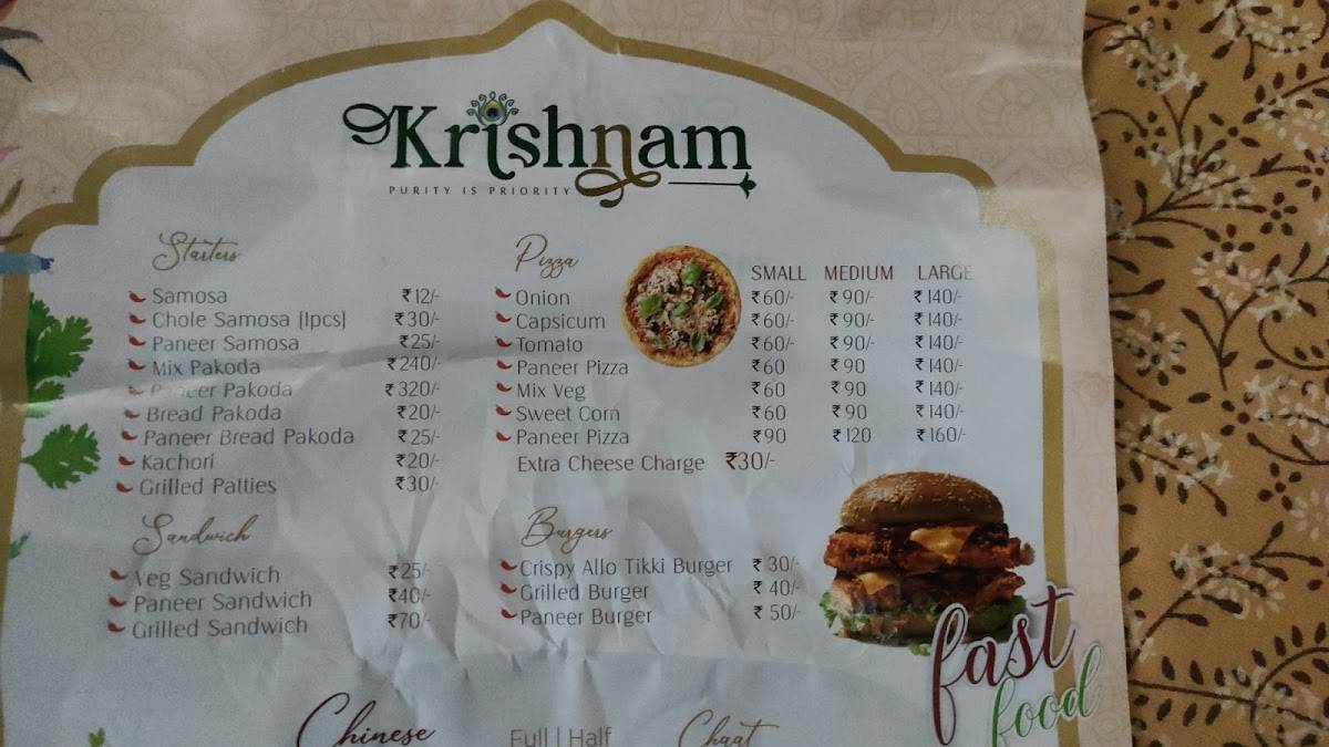 Krishnam - Dairy • Sweets •Bakery • Cakes • Ice Creams menu