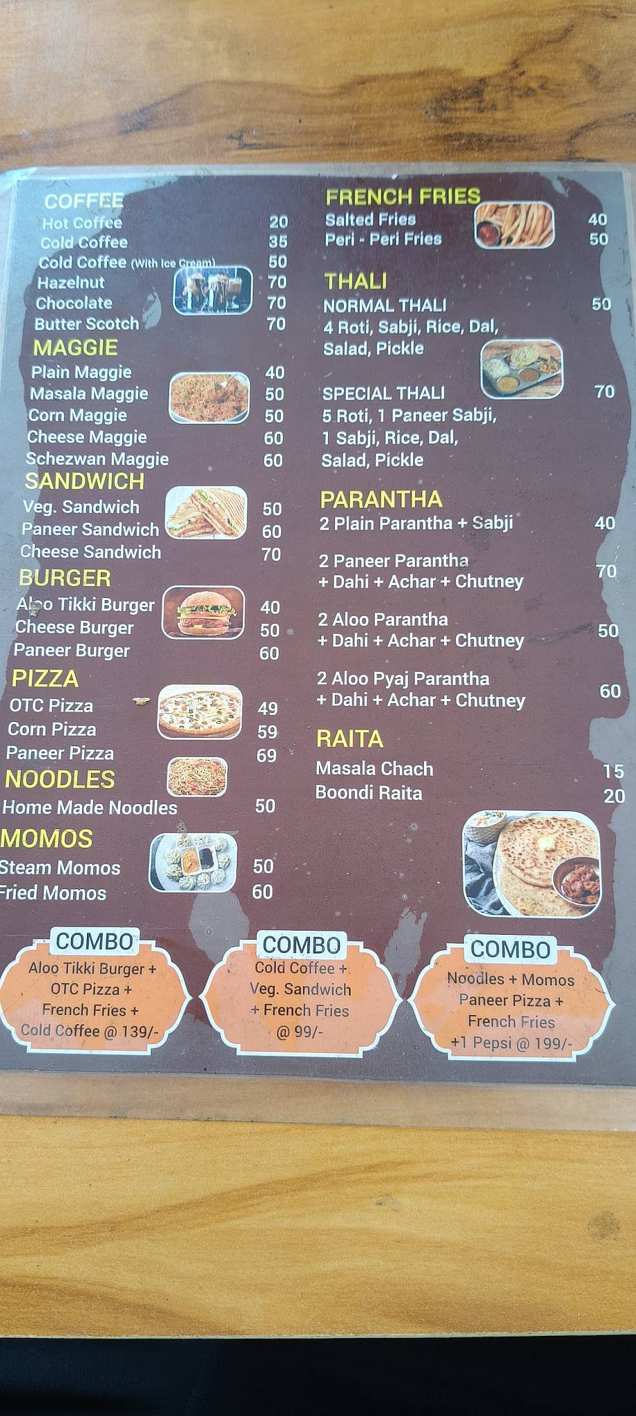 Kusu maa kitchen menu