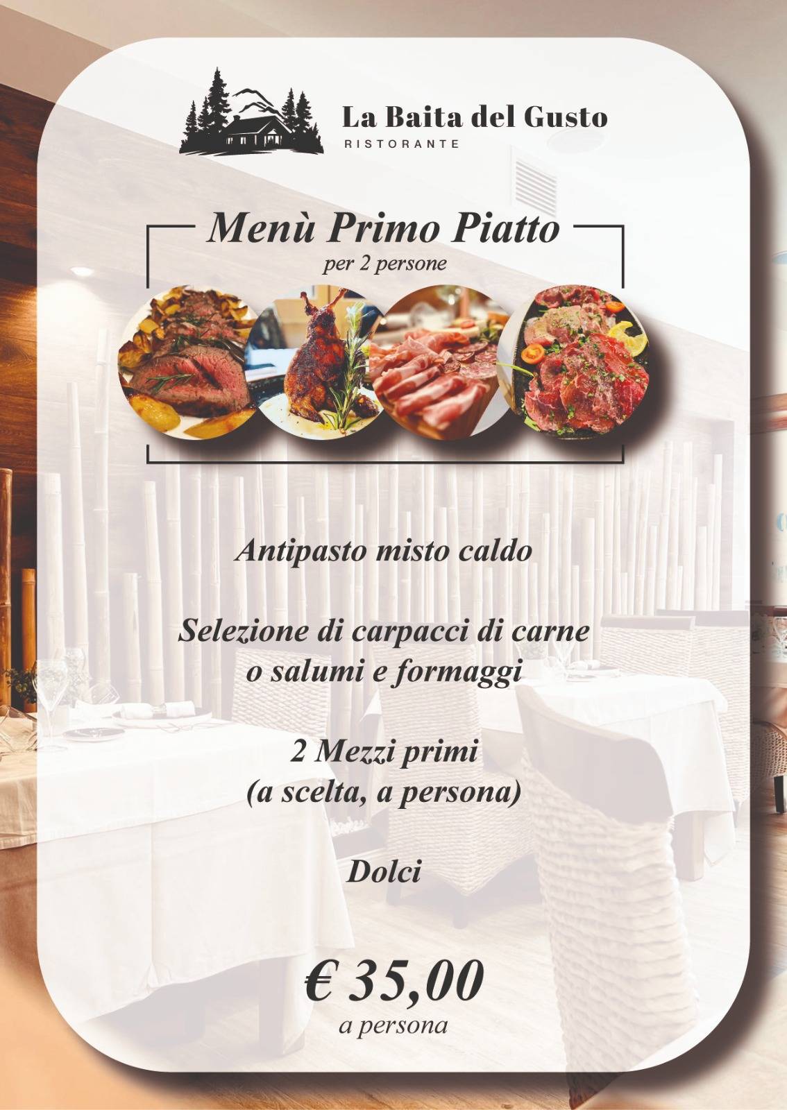 Menu di La baita del gusto ristorante 