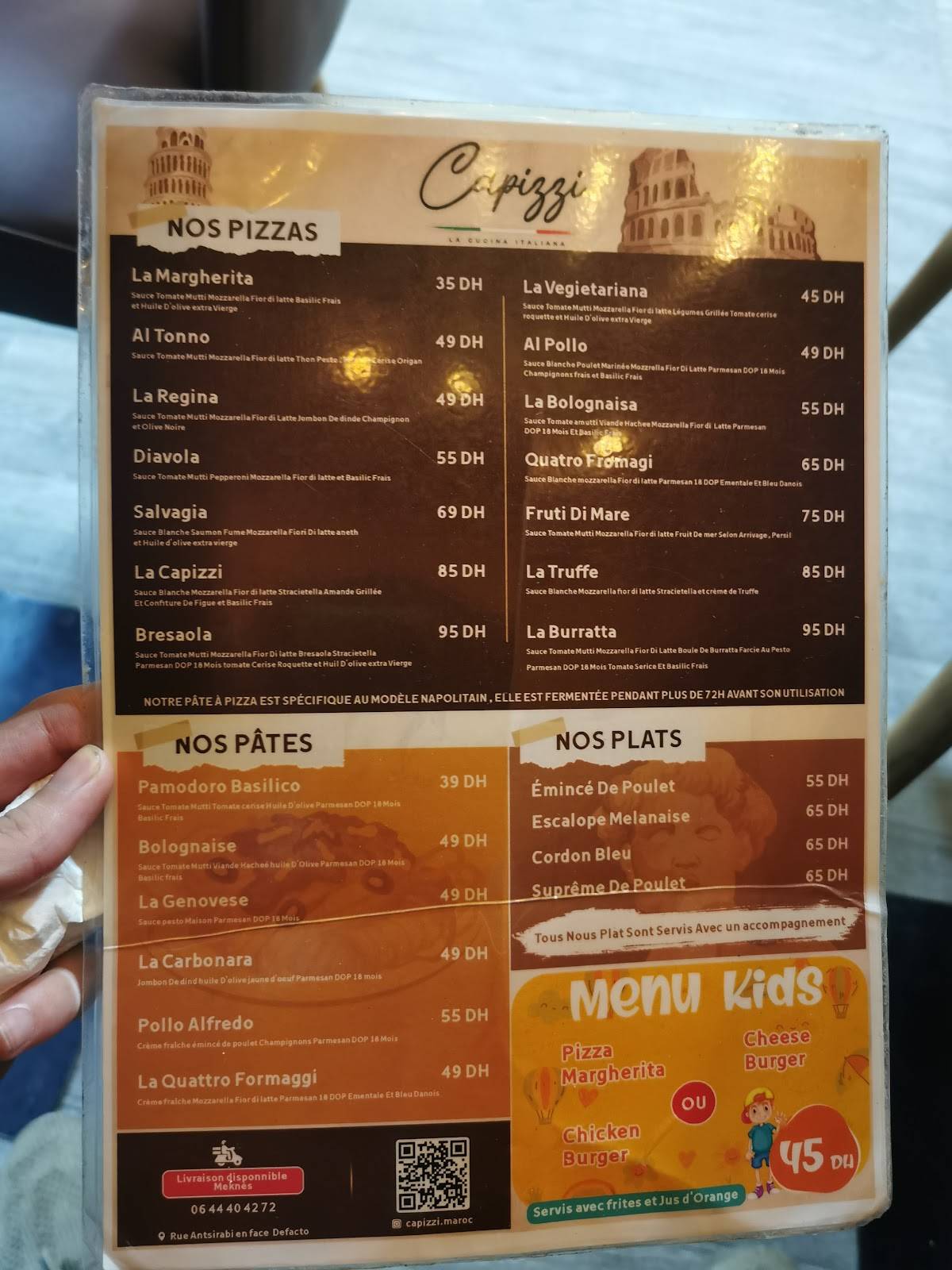 Menu de LA BRAISE