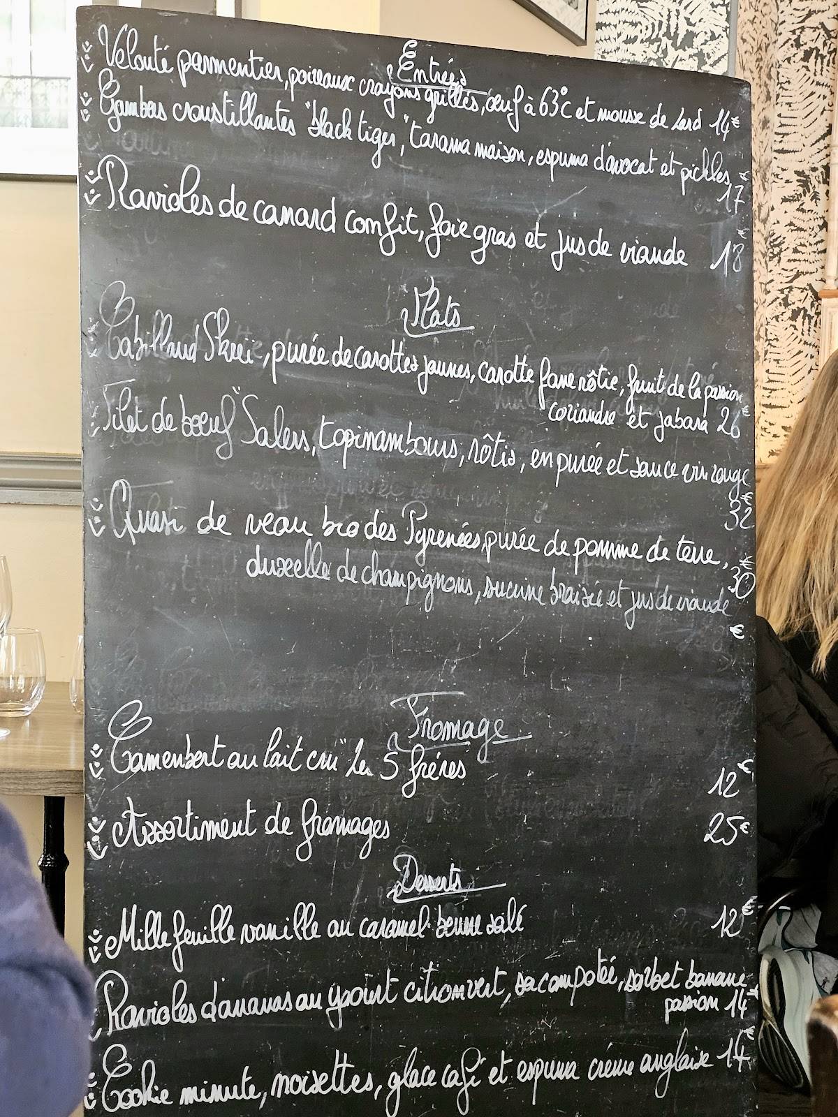 Menu de L'Accolade