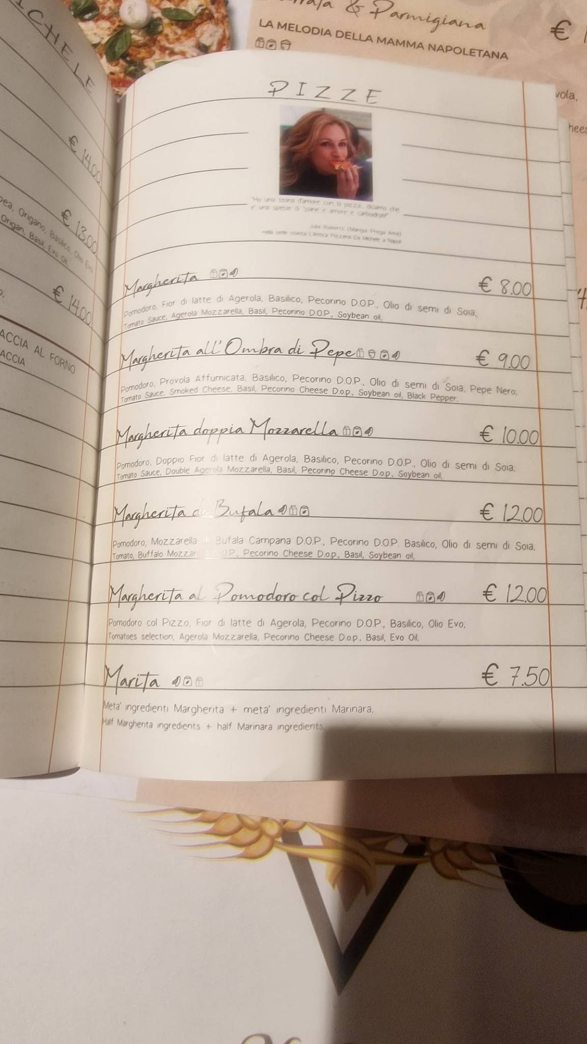 Menu di L'Antica Pizzeria da Michele Modena 