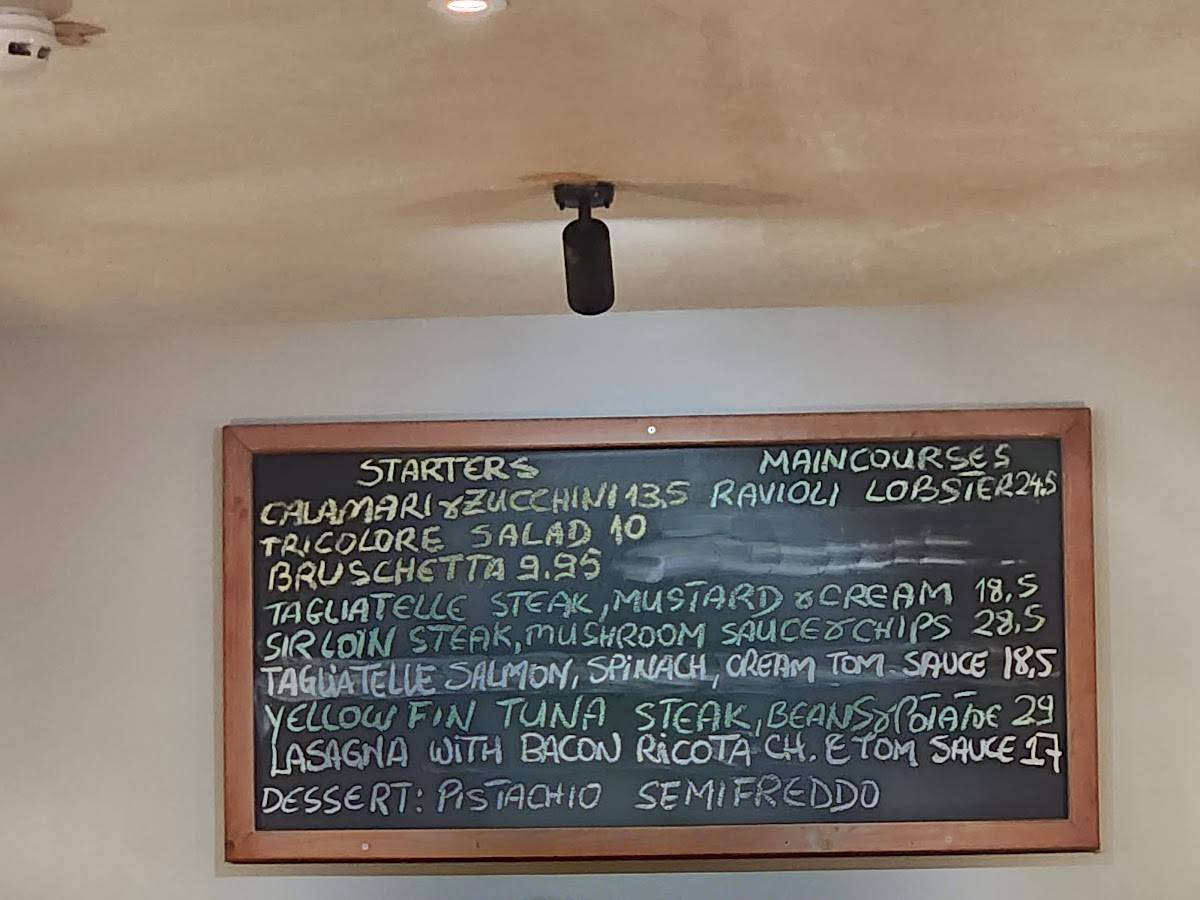 Menu at L’Antipasto City restaurant, London, 24