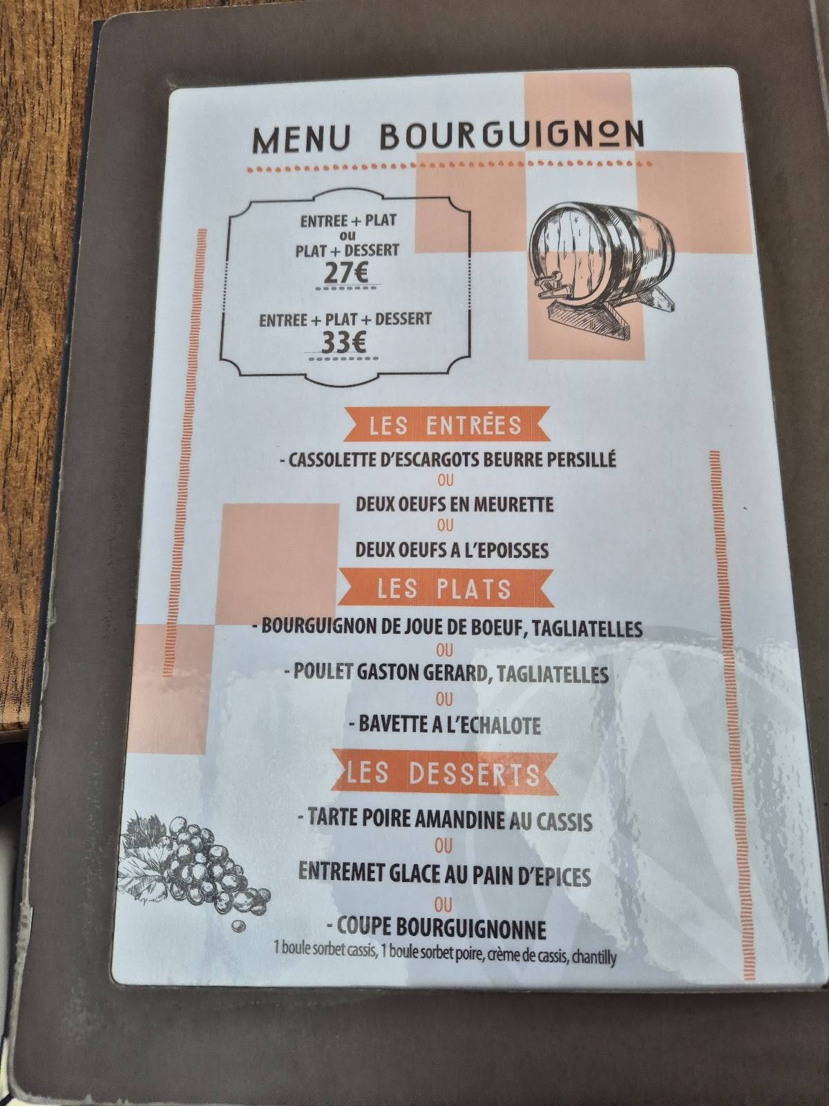 Menu de L'Aqueduc