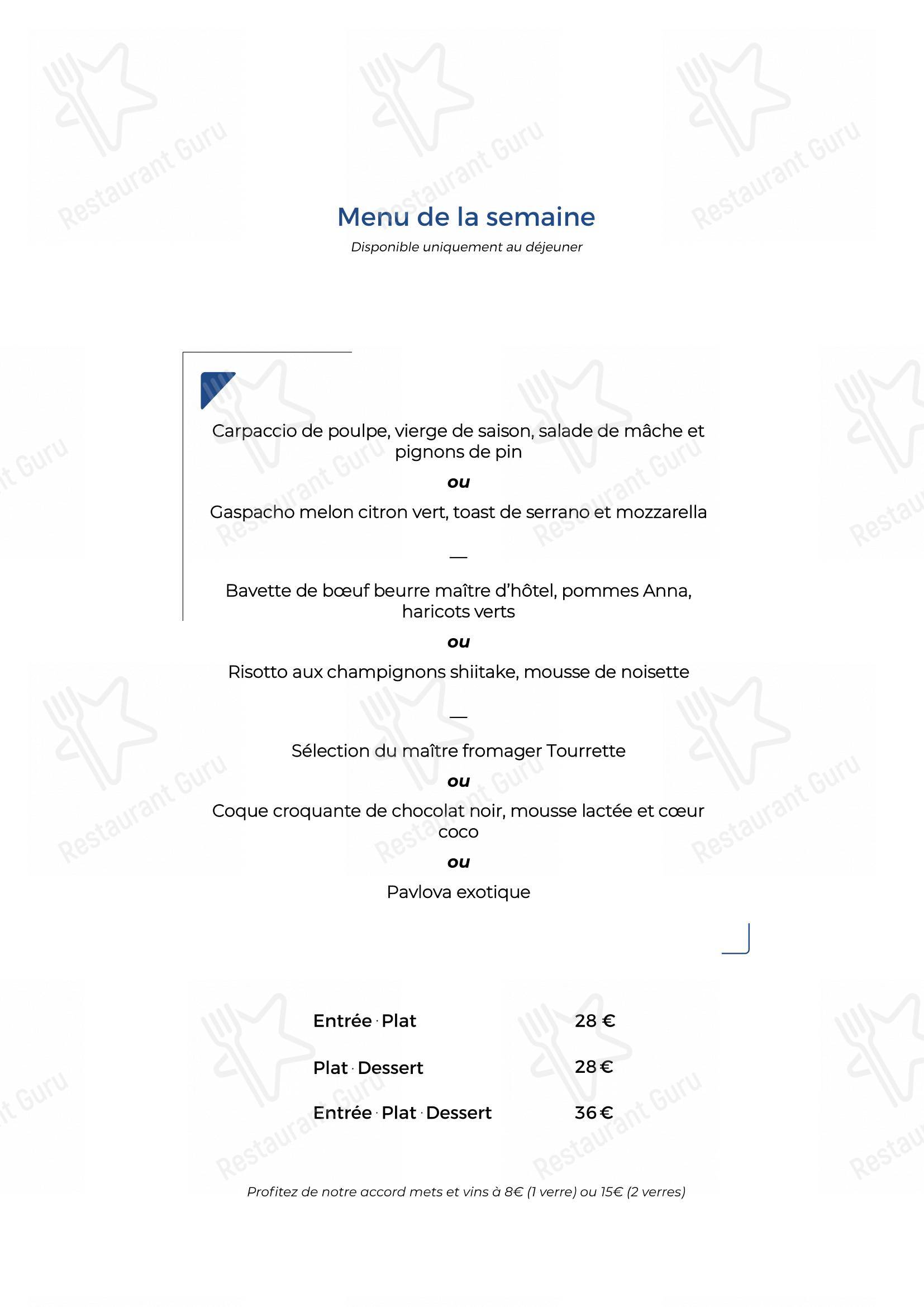 Menu pour L'Archipel - Menu bar