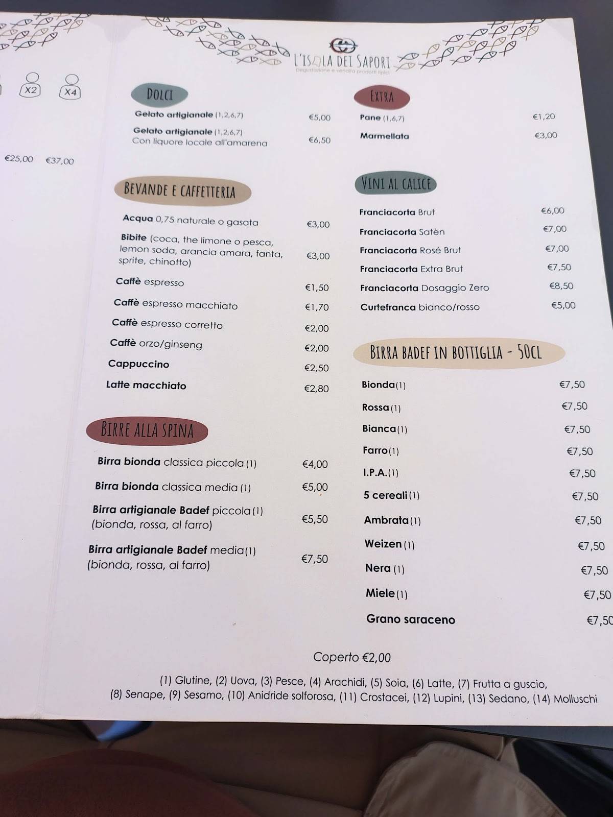 Menu di L'Isola dei Sapori 