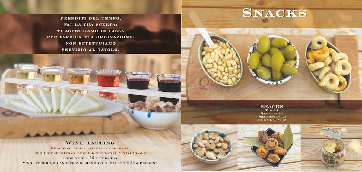 Menu di L'Ortale Ristoro SAlentissimo 