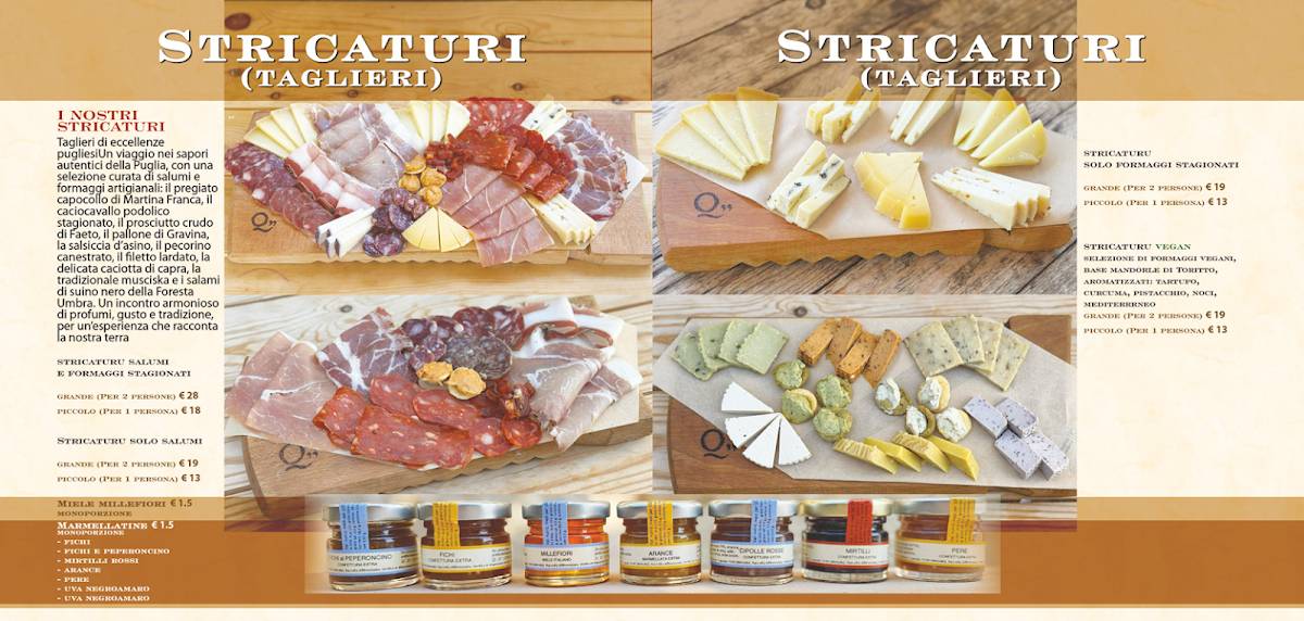 Menu di L'Ortale Ristoro SAlentissimo 