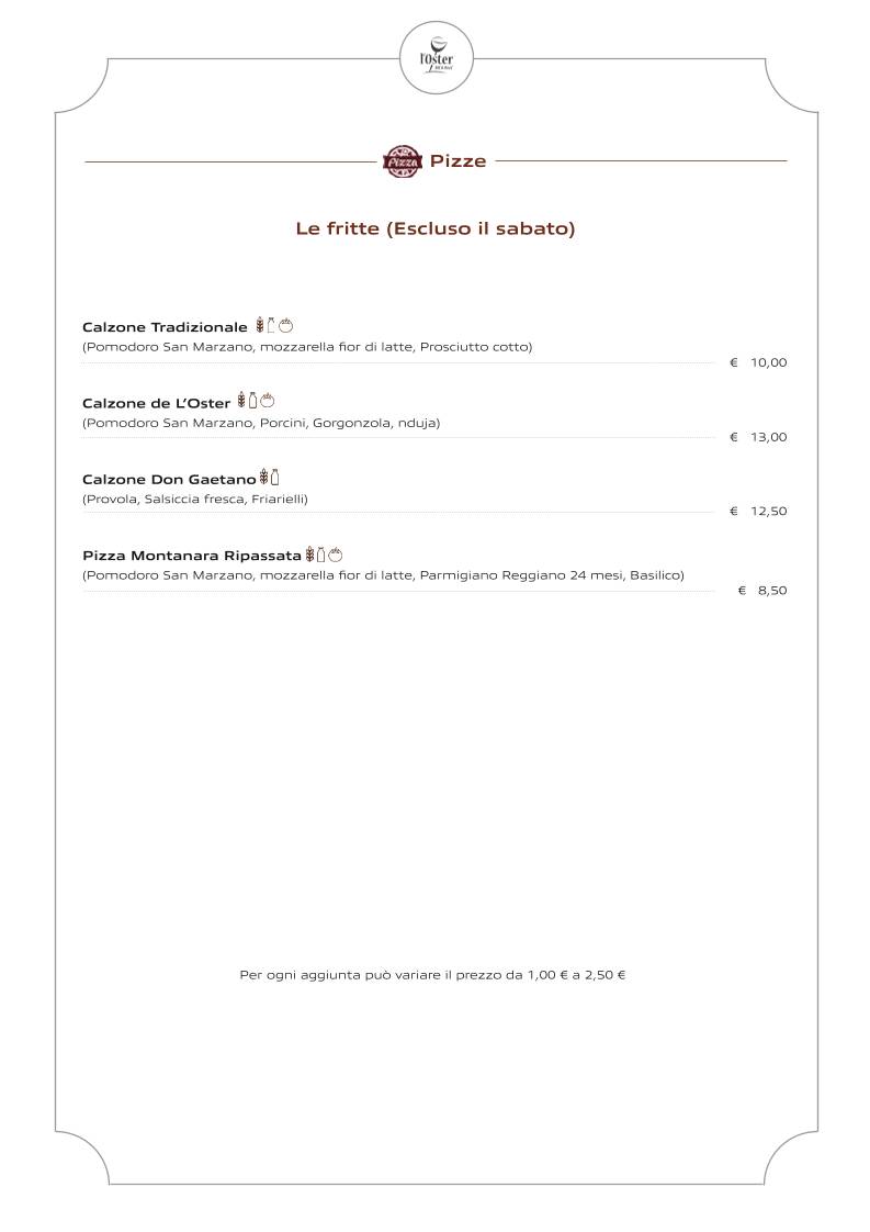 Menu di L'Oster Bif & Beef Restaurant 