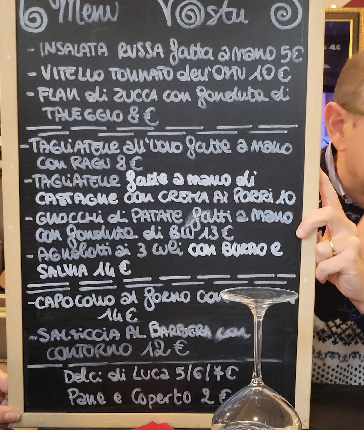 Menu di Ristorante L'Ostu di San Giacu 