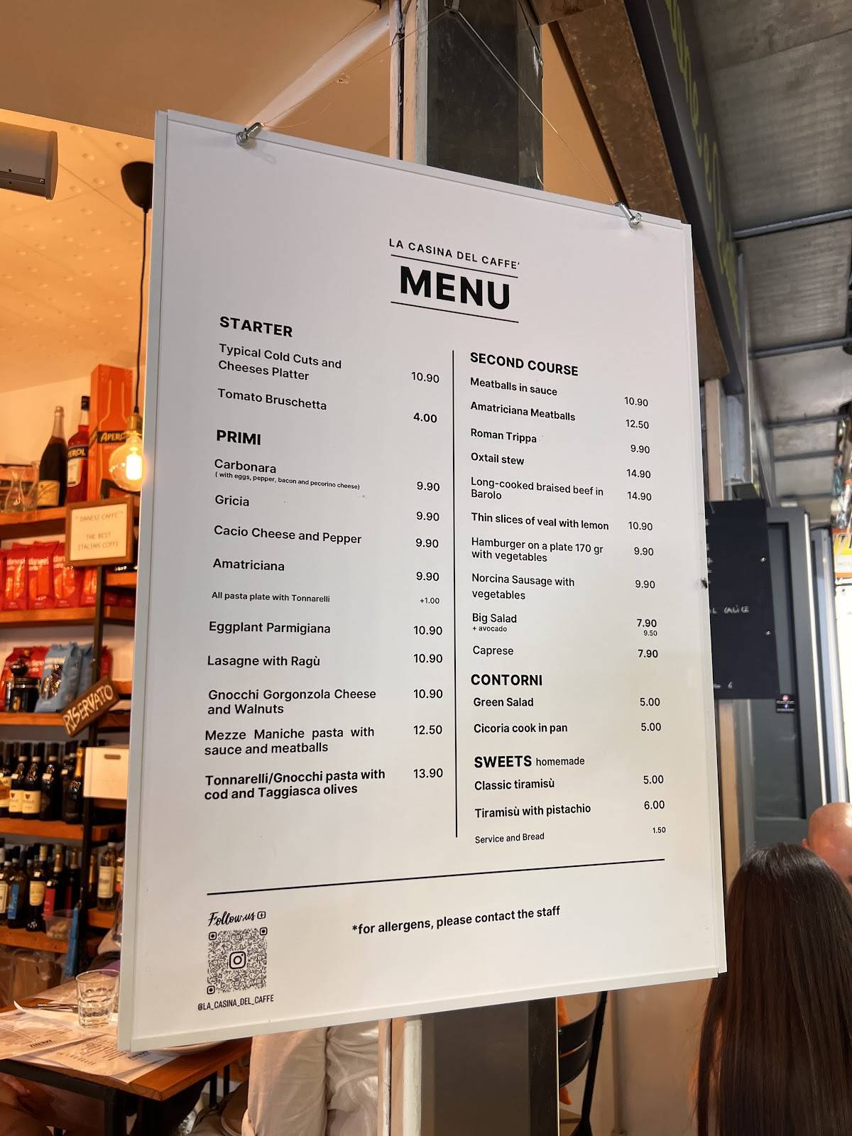 Menu di La Casina Del Caffè 