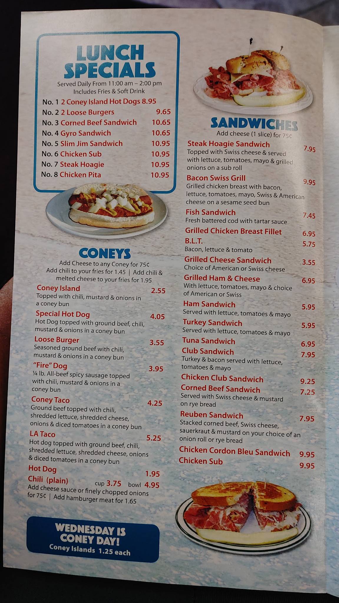 Menu at La Coney Island Restaurant, Warren, Dequindre Rd
