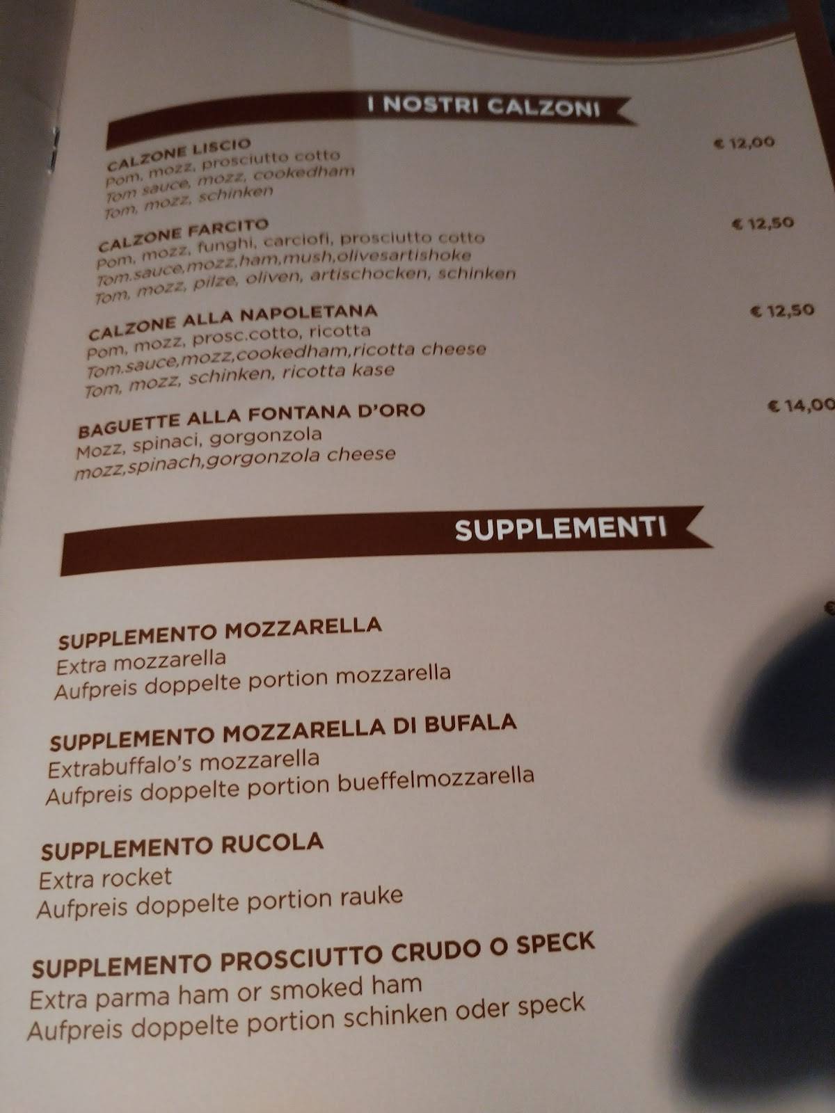 Menu di La Darsena Ristorante Pizzeria Como 