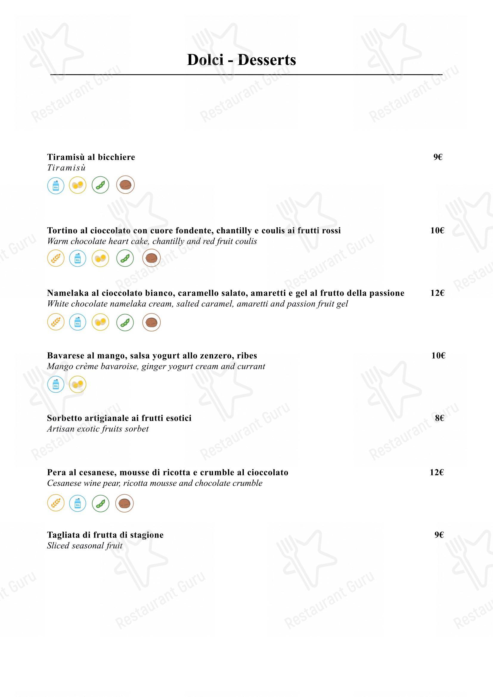 Menu pour La Fata Ignorante - Menu bar